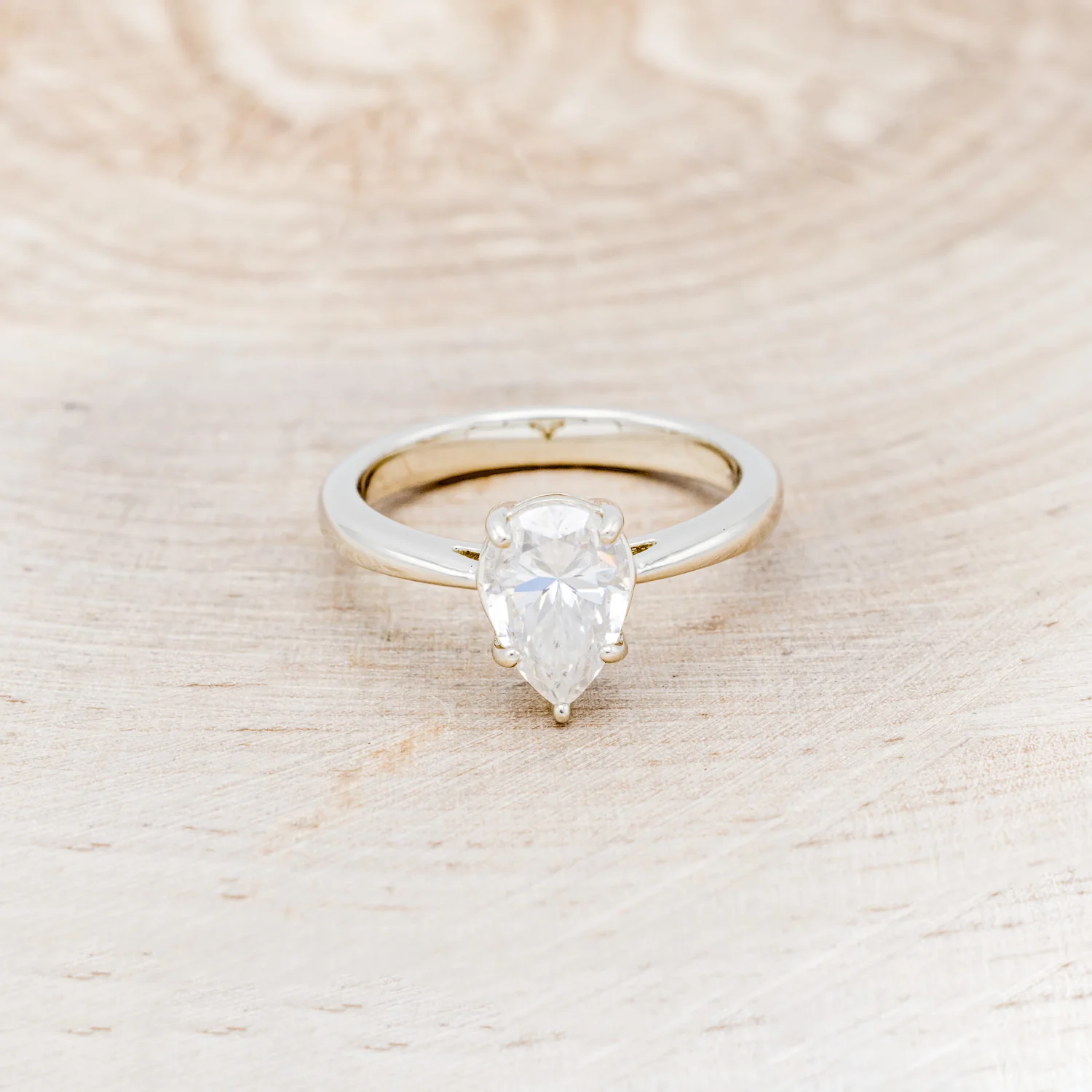 5 PRONG PEAR CUT MOISSANITE SOLITAIRE ENGAGEMENT RING - Image 10