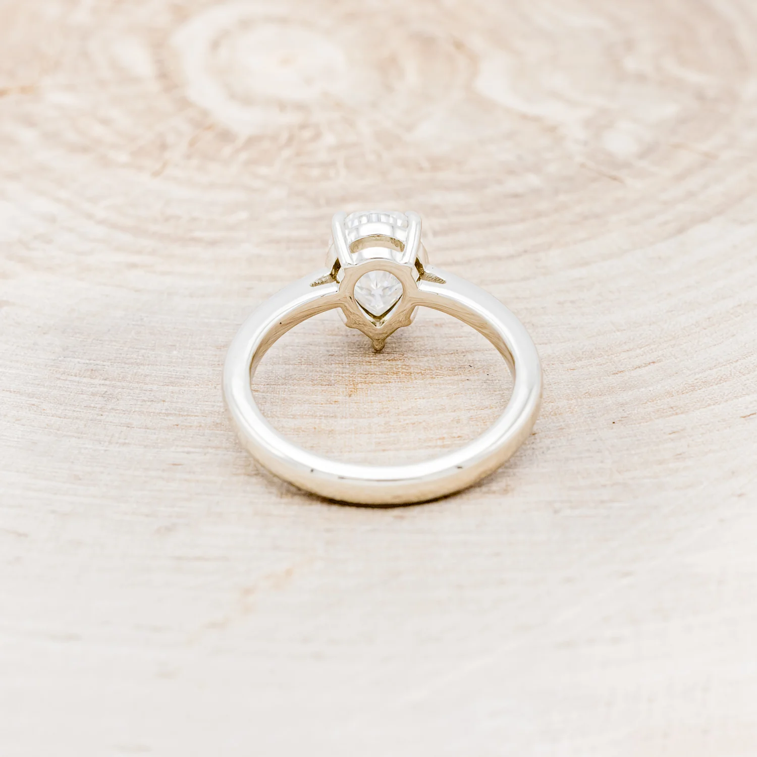 5 PRONG PEAR CUT MOISSANITE SOLITAIRE ENGAGEMENT RING - Image 11