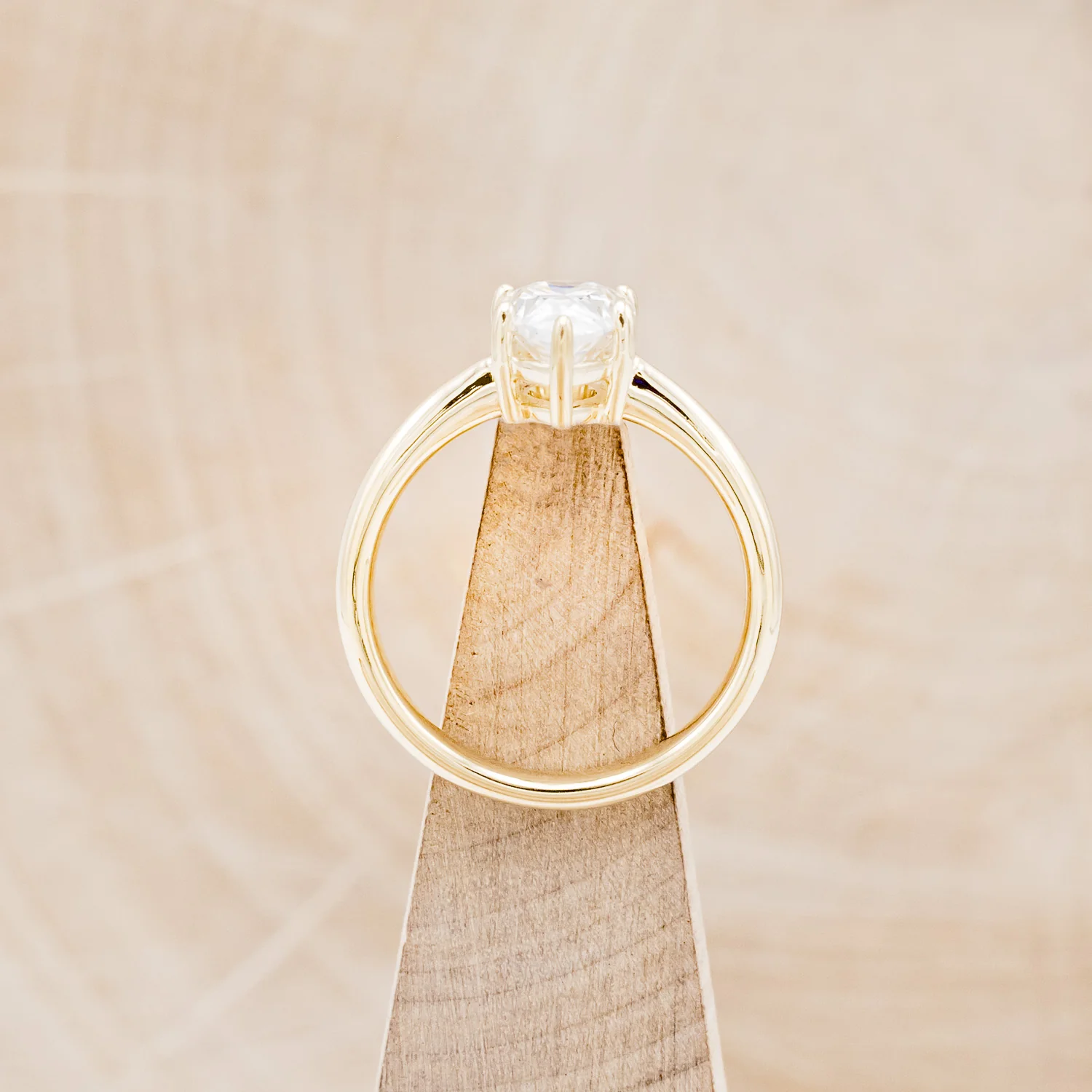 5 PRONG PEAR CUT MOISSANITE SOLITAIRE ENGAGEMENT RING - Image 6