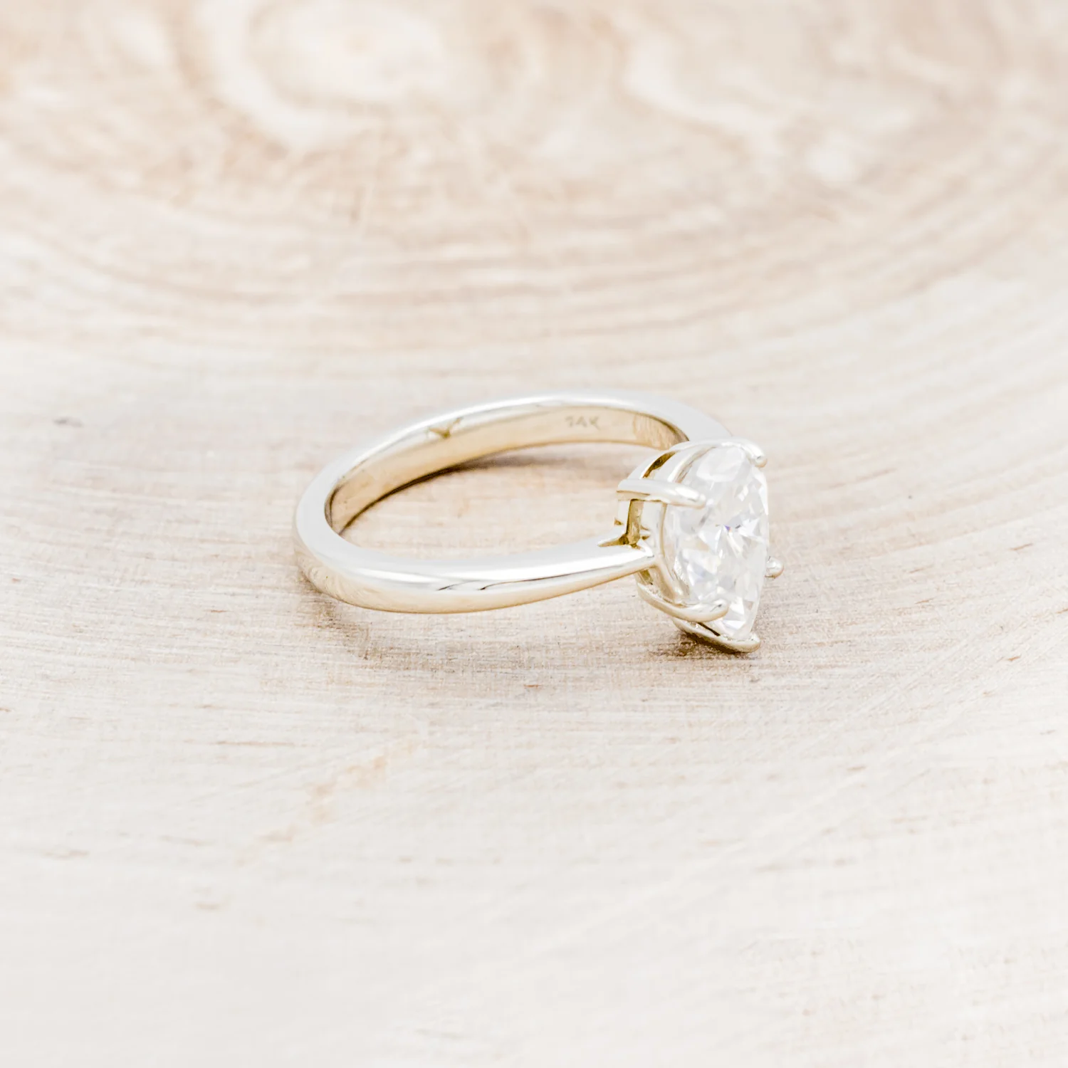 5 PRONG PEAR CUT MOISSANITE SOLITAIRE ENGAGEMENT RING - Image 8