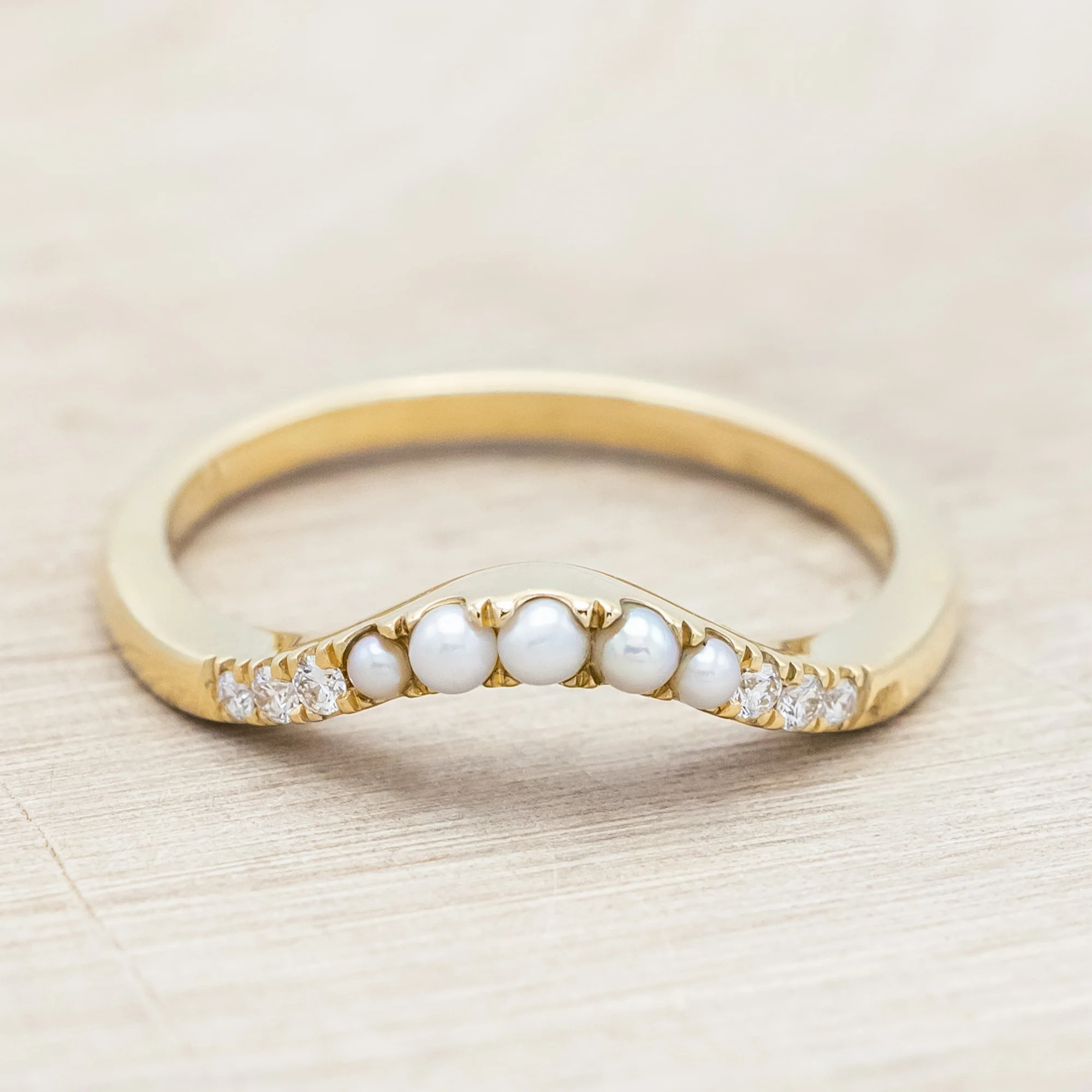 "ARABELLA" - 14K GOLD TRACER WITH PEARL & DIAMOND ACCENTS - Image 4
