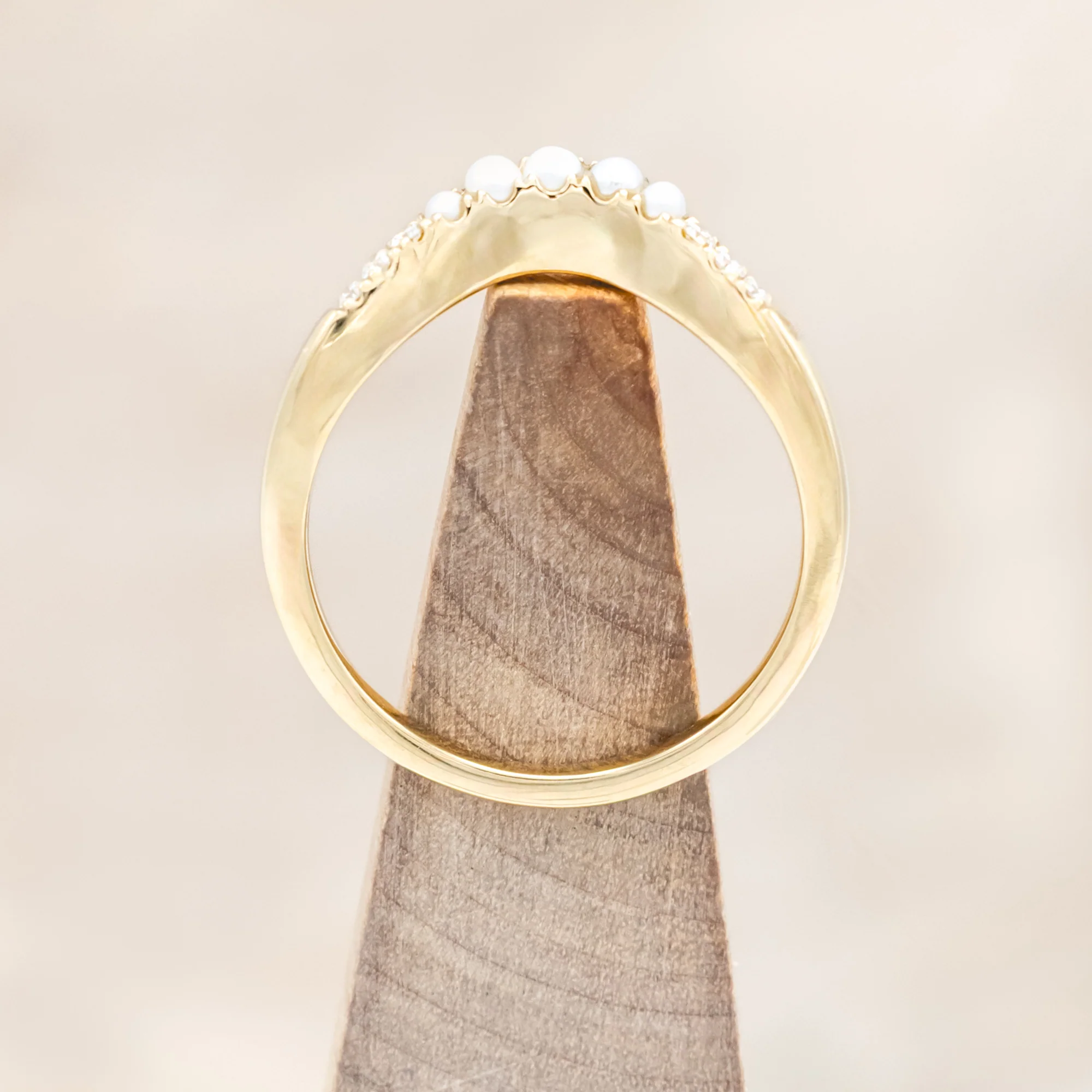 "ARABELLA" - 14K GOLD TRACER WITH PEARL & DIAMOND ACCENTS - Image 6