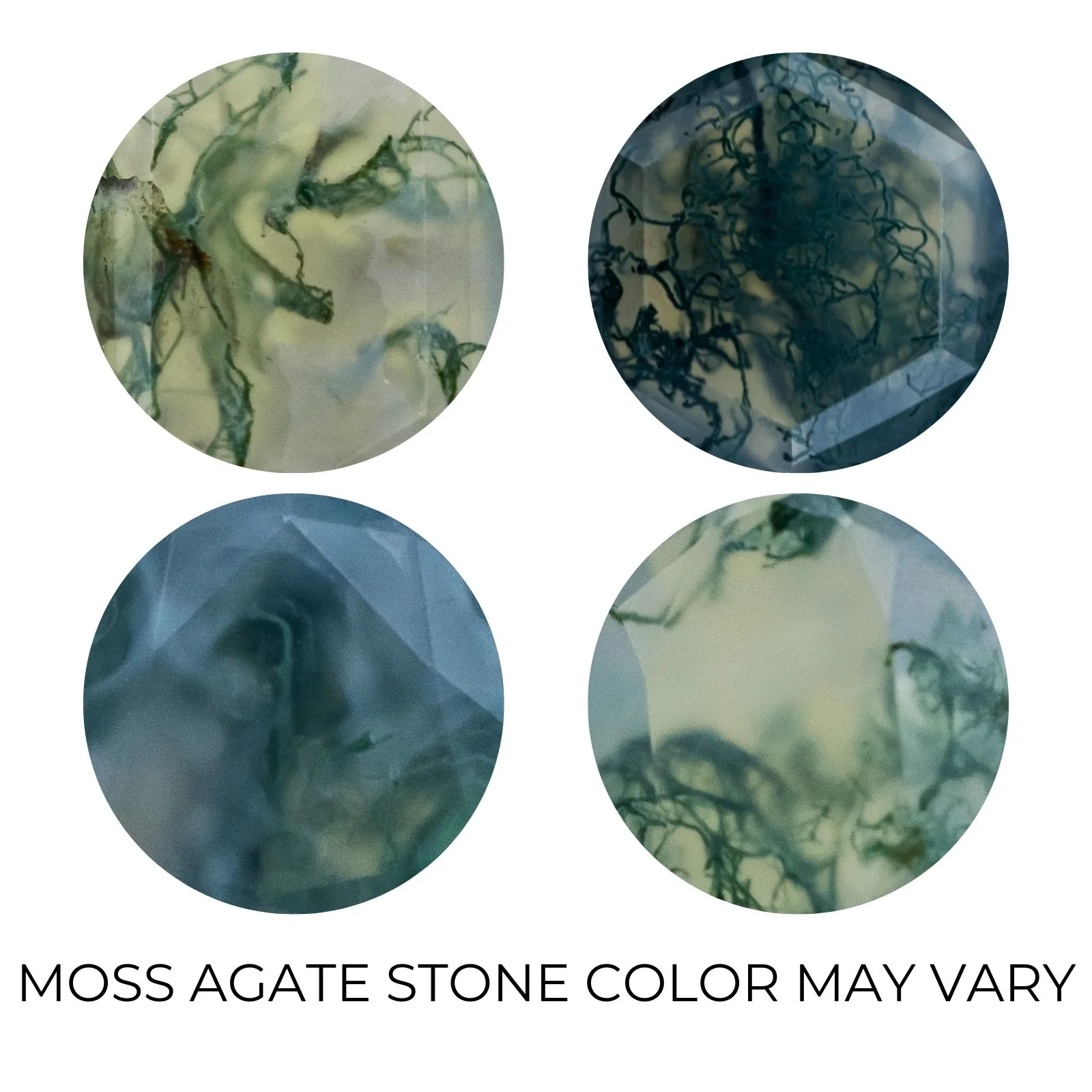 "HOPE" - OVAL CUT MOSS AGATE SOLITAIRE ENGAGEMENT RING WITH FEATHER ACCENTS - Image 8