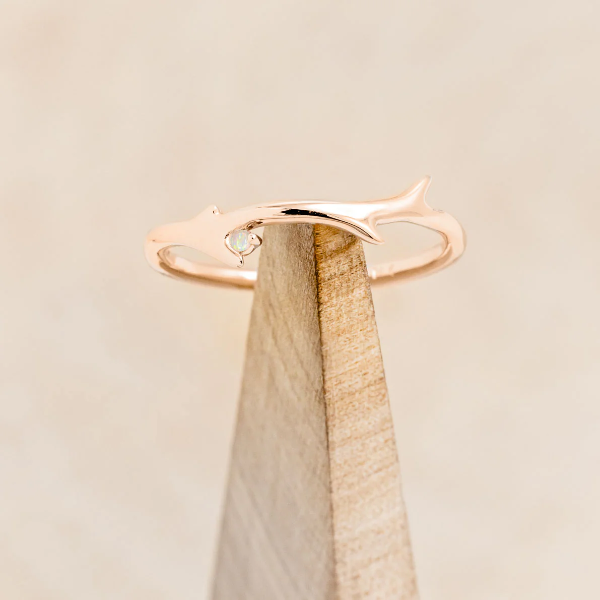 "ARTEMIS" STACKER - ANTLER-STYLE STACKING BAND WITH A BIRTHSTONE ACCENT - Image 30