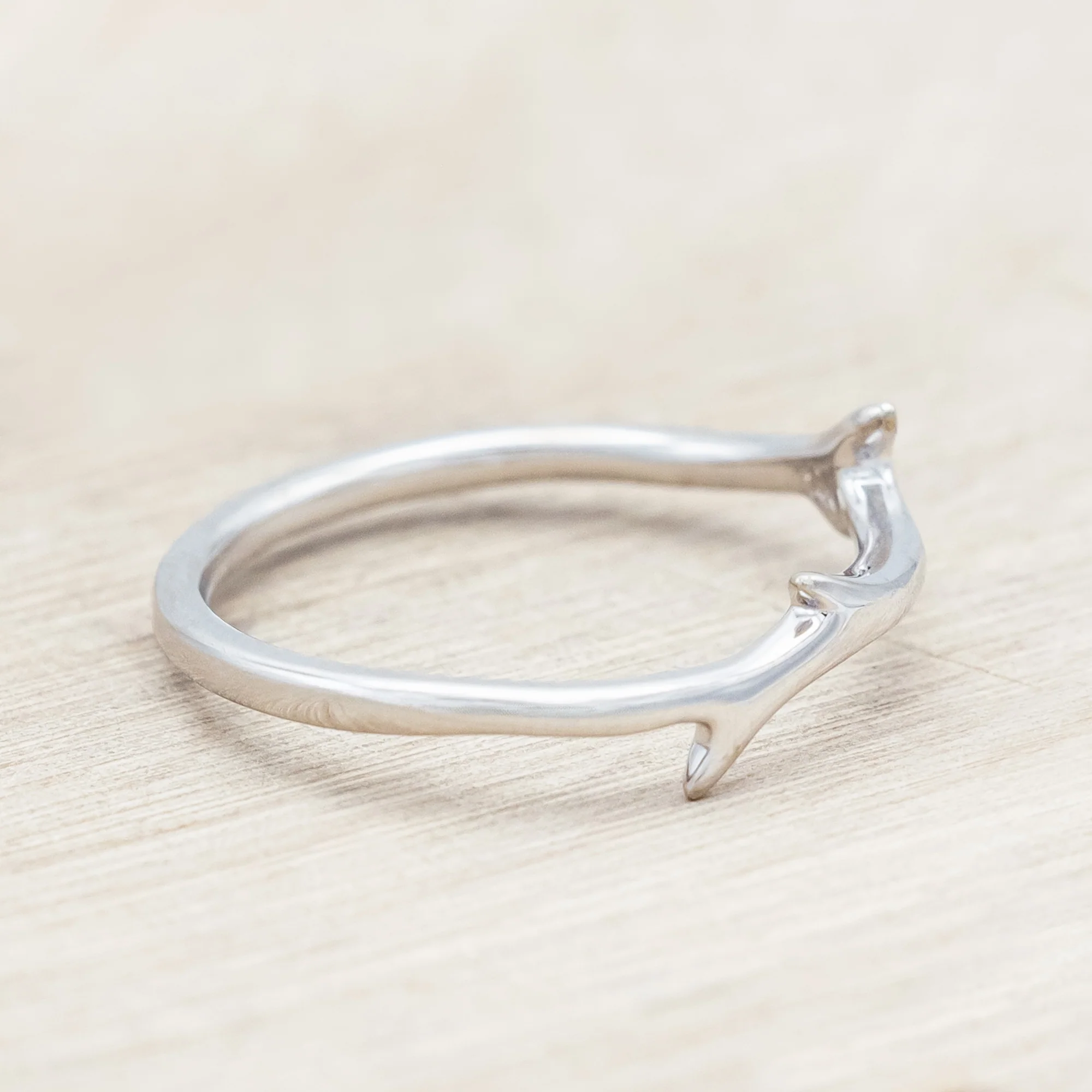 "ARTEMIS" - ENGAGEMENT RING WITH ANTLER-STYLE STACKING BAND - MOUNTING ONLY - SELECT YOUR OWN STONE - Image 19