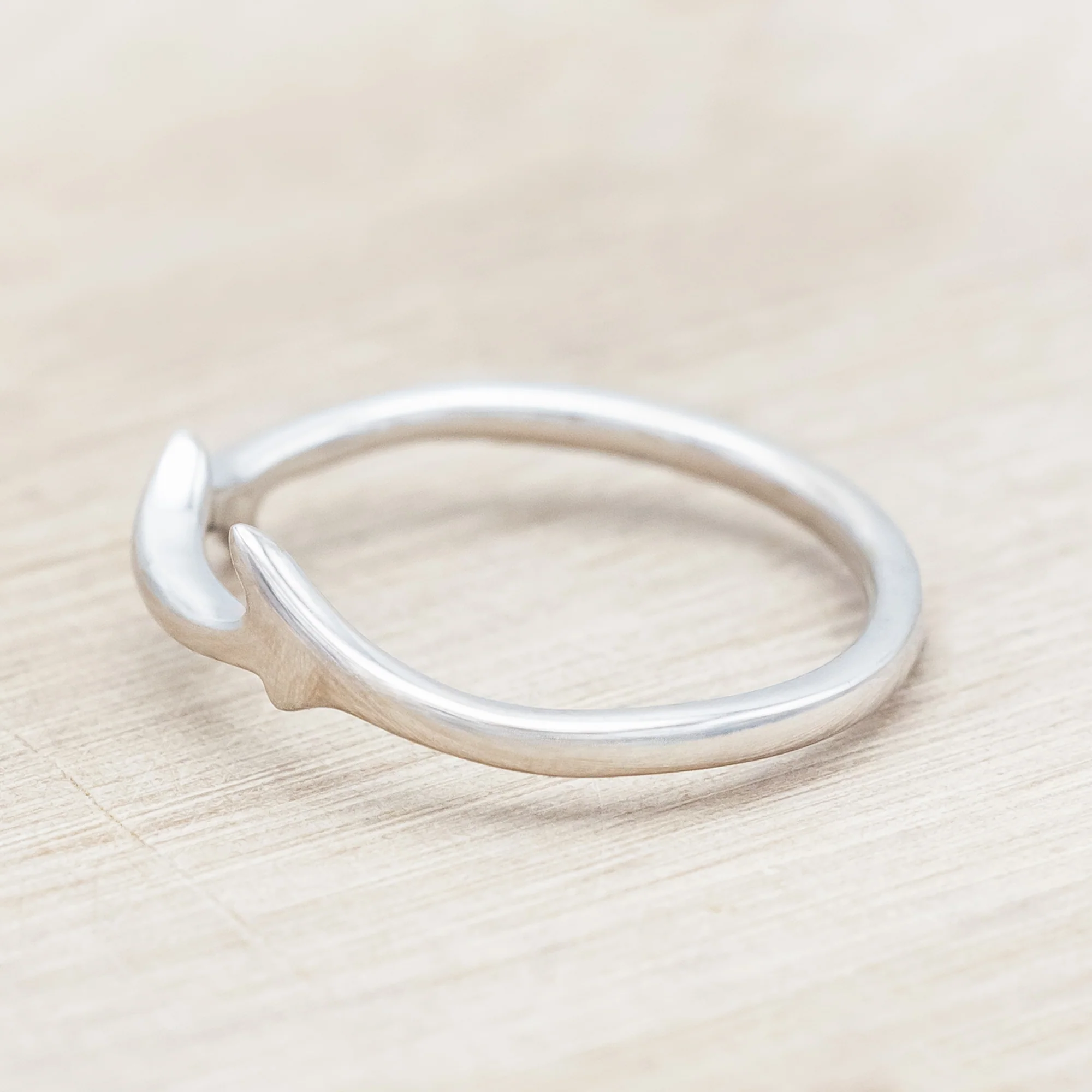 "ARTEMIS" - ENGAGEMENT RING WITH ANTLER-STYLE STACKING BAND - MOUNTING ONLY - SELECT YOUR OWN STONE - Image 20