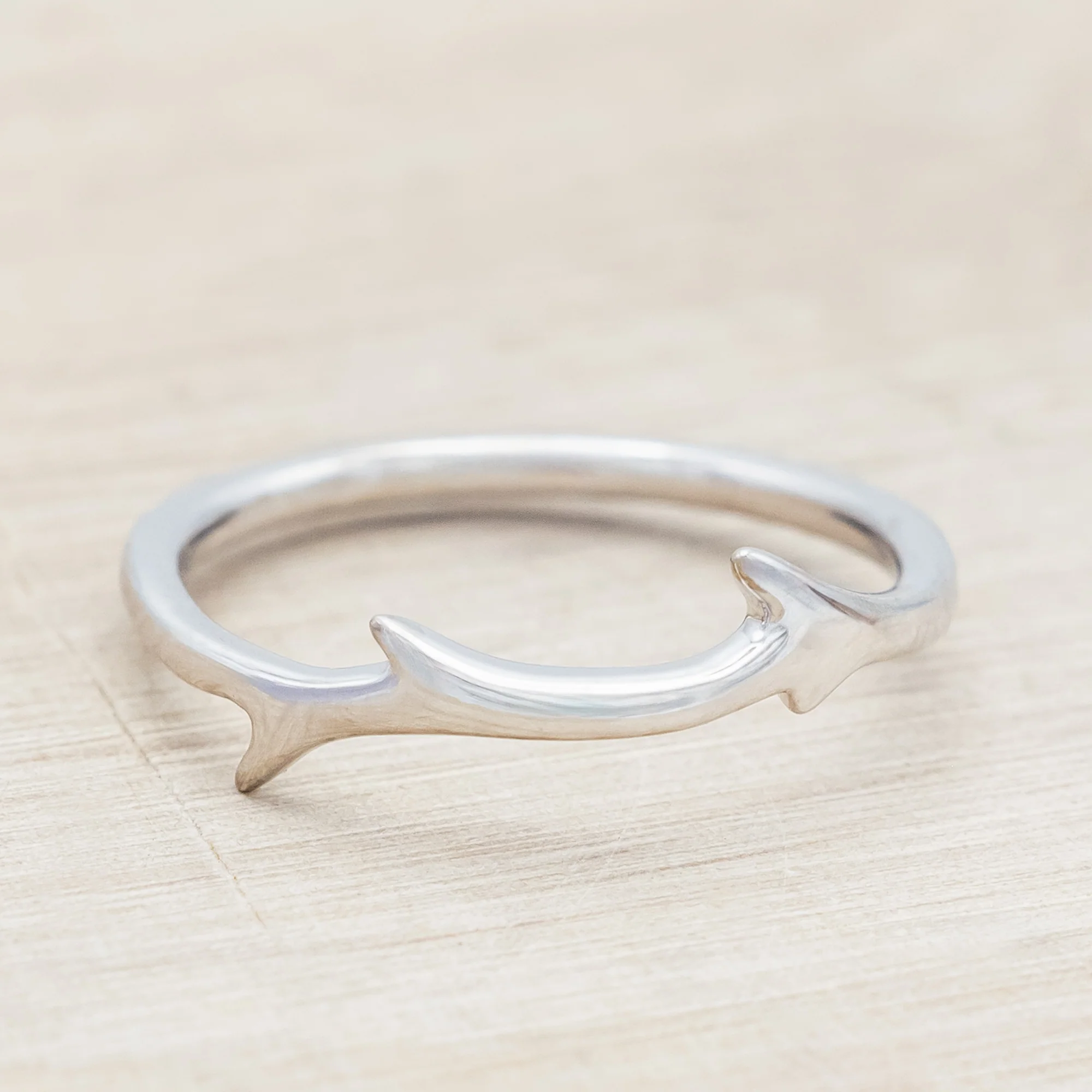 "ARTEMIS" - ENGAGEMENT RING WITH ANTLER-STYLE STACKING BAND - MOUNTING ONLY - SELECT YOUR OWN STONE - Image 21