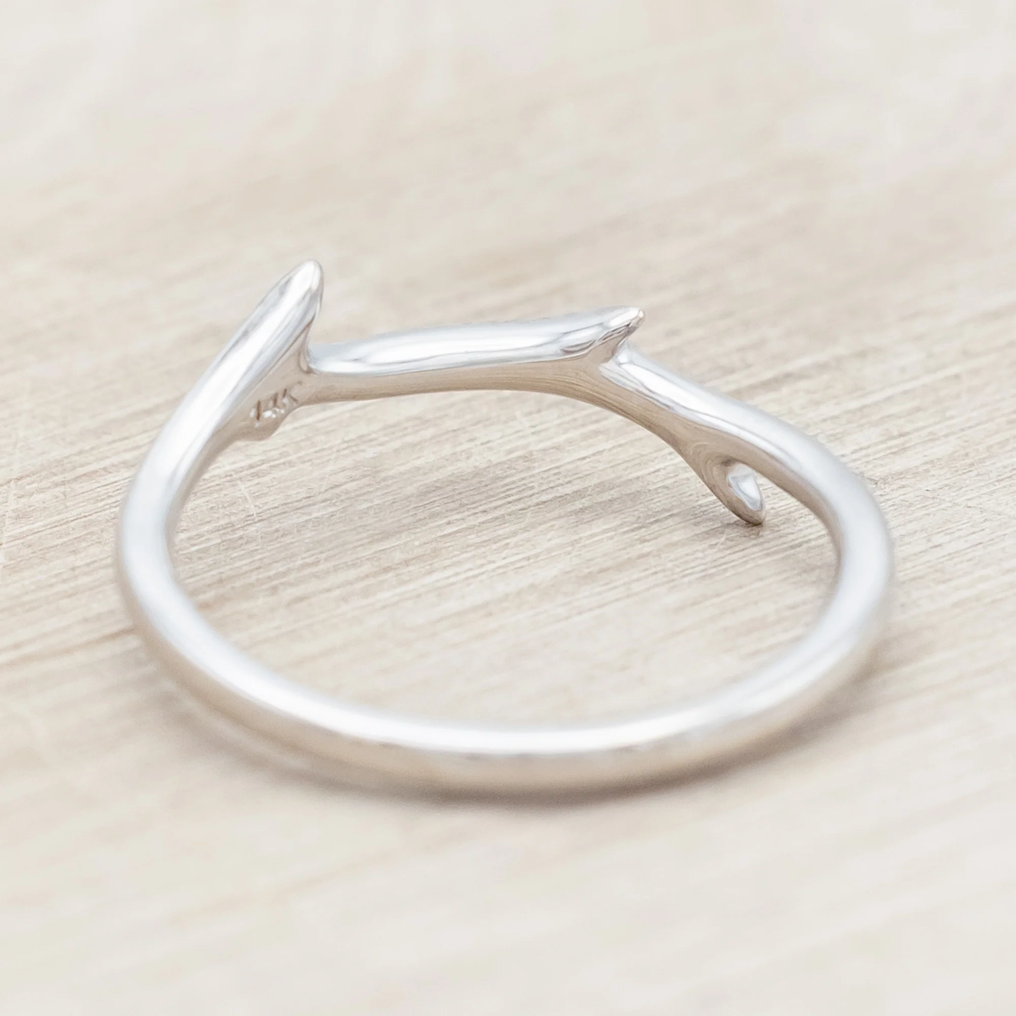"ARTEMIS" - ENGAGEMENT RING WITH ANTLER-STYLE STACKING BAND - MOUNTING ONLY - SELECT YOUR OWN STONE - Image 22