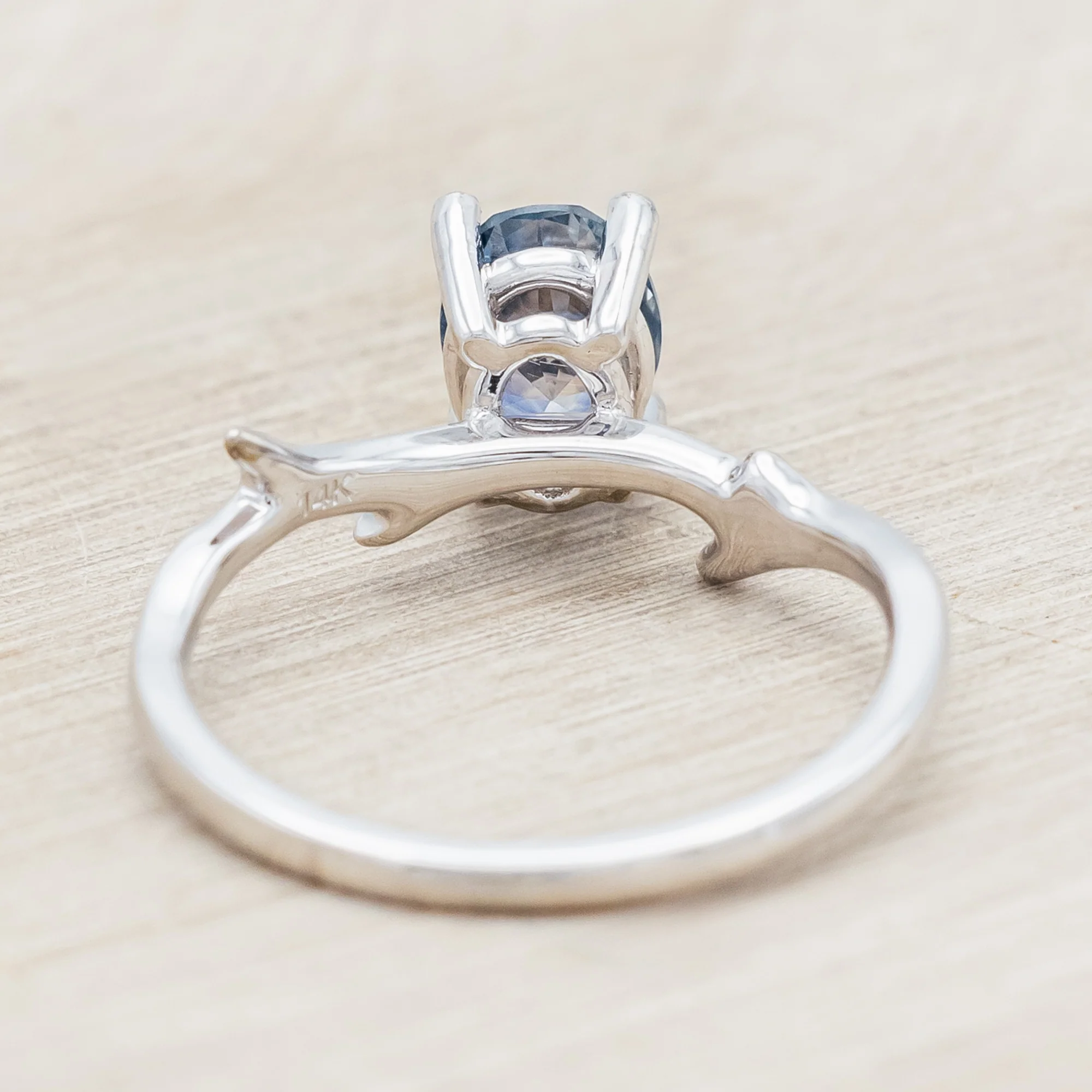 "ARTEMIS" - ENGAGEMENT RING WITH ANTLER-STYLE STACKING BAND - MOUNTING ONLY - SELECT YOUR OWN STONE - Image 6