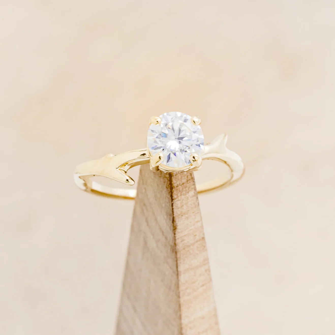 "ARTEMIS" - ENGAGEMENT RING WITH ANTLER-STYLE STACKING BAND - MOUNTING ONLY - SELECT YOUR OWN STONE - Image 17