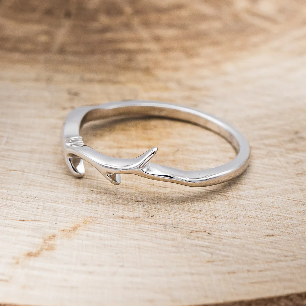 "ARTEMIS" STACKER - 14K GOLD ANTLER-STYLE STACKING BAND - Image 14