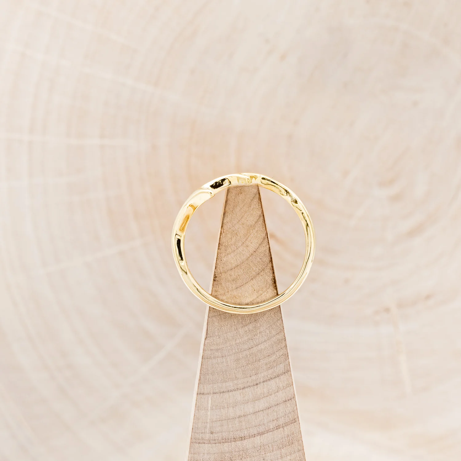 "ARTEMIS" STACKER - 14K GOLD ANTLER-STYLE STACKING BAND - Image 6