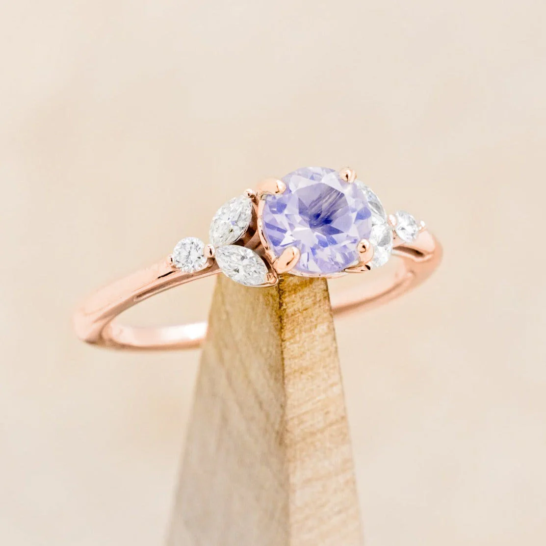 "BLOSSOM" - ROUND CUT ENGAGEMENT RING WITH DIAMOND ACCENTS - Image 10