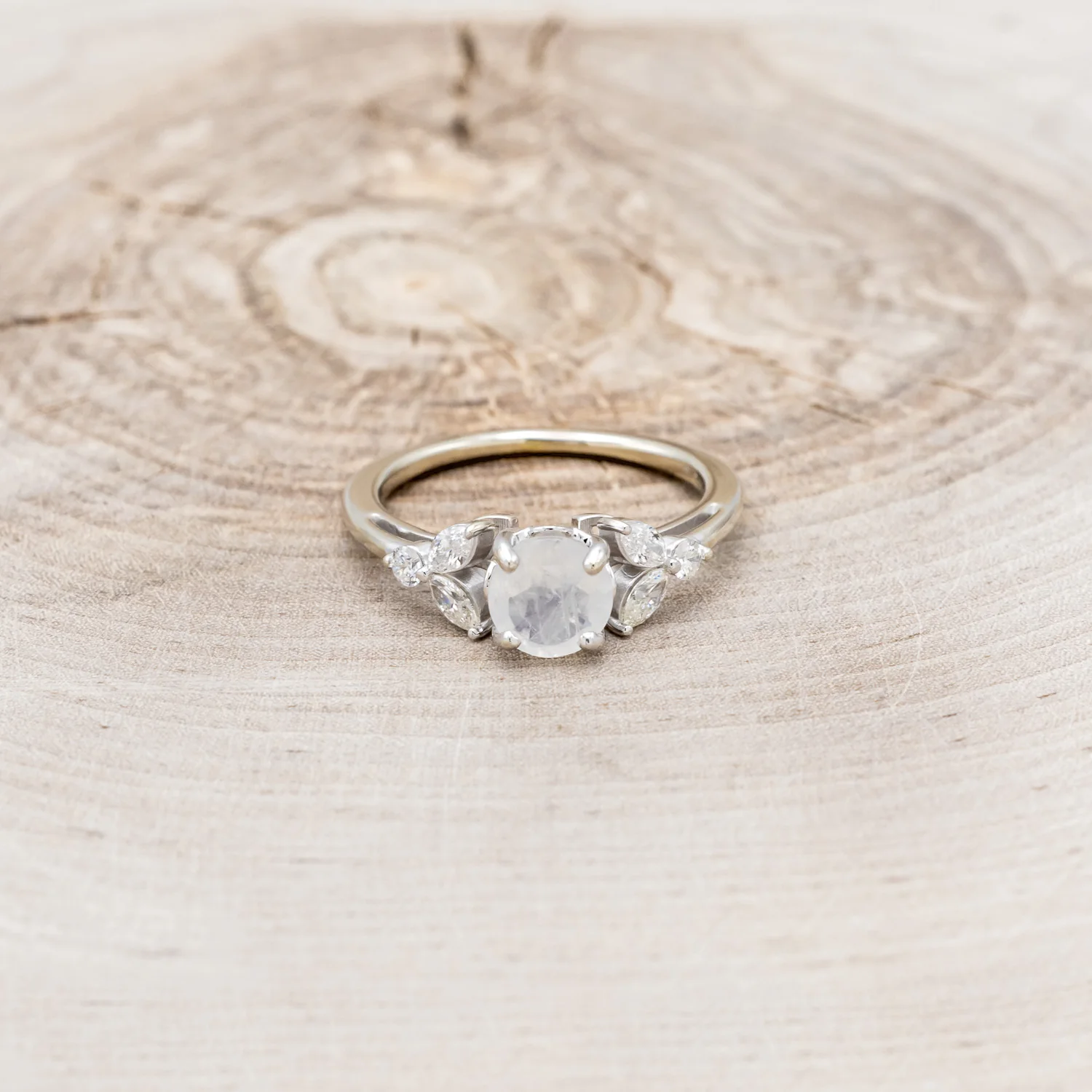 "BLOSSOM" - ROUND CUT ENGAGEMENT RING WITH DIAMOND ACCENTS - Image 26