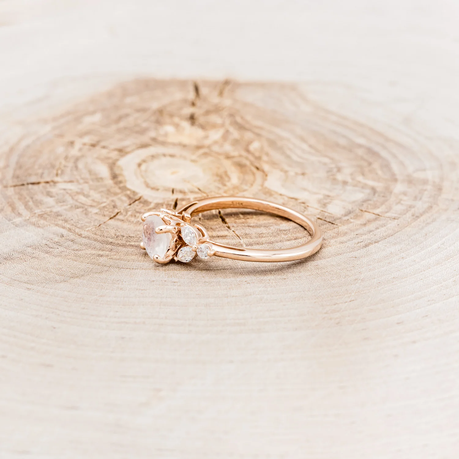 "BLOSSOM" - ROUND CUT ENGAGEMENT RING WITH DIAMOND ACCENTS - Image 28