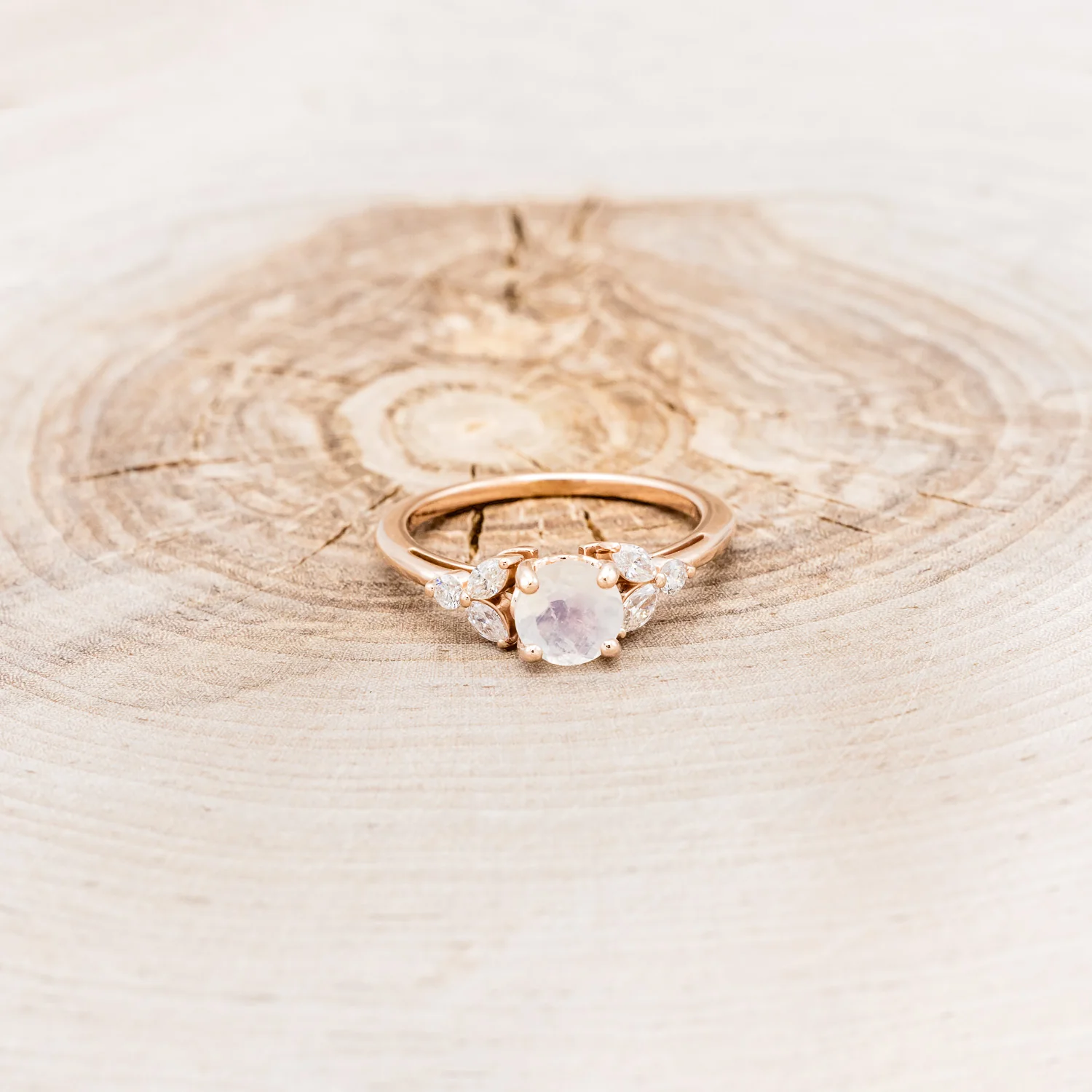 "BLOSSOM" - ROUND CUT ENGAGEMENT RING WITH DIAMOND ACCENTS - Image 29