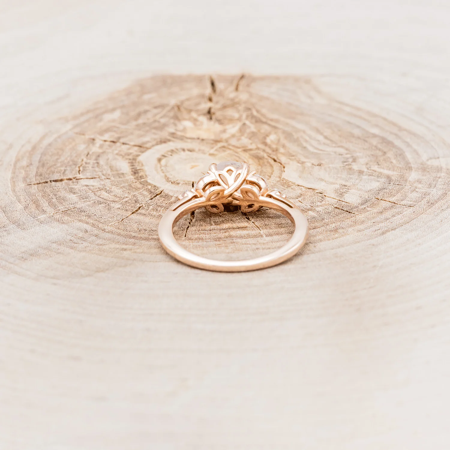 "BLOSSOM" - ROUND CUT ENGAGEMENT RING WITH DIAMOND ACCENTS - Image 30