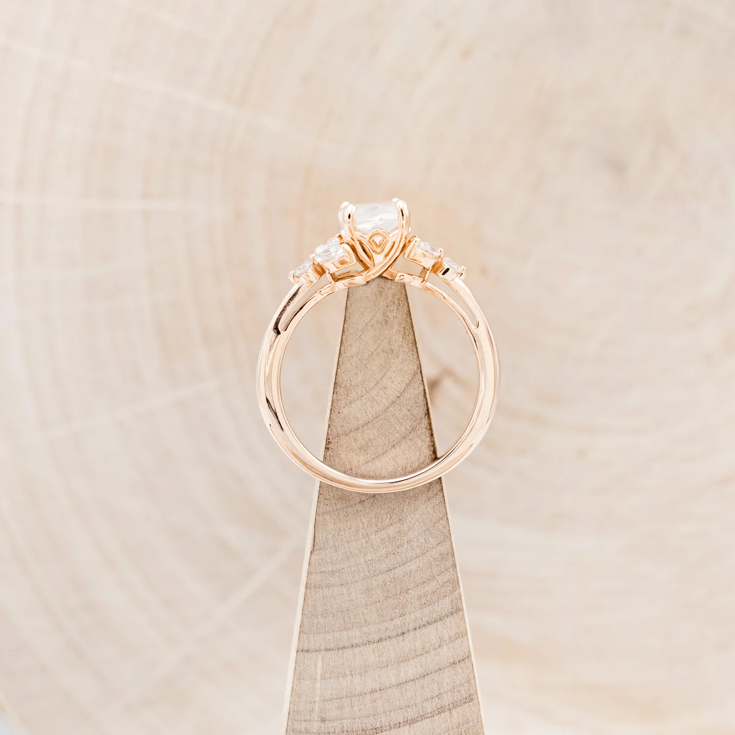 "BLOSSOM" - ROUND CUT ENGAGEMENT RING WITH DIAMOND ACCENTS - Image 31