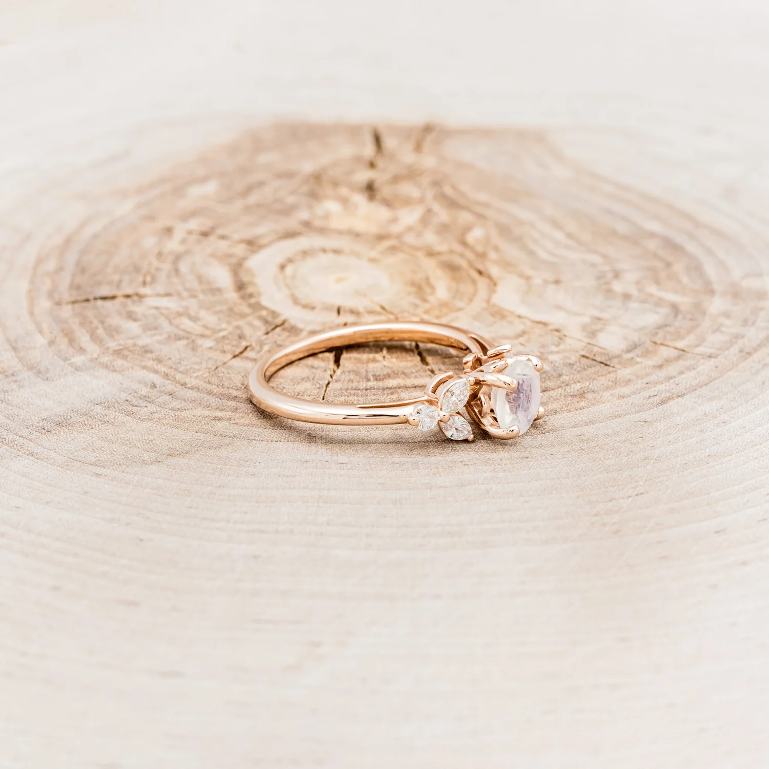 "BLOSSOM" - ROUND CUT ENGAGEMENT RING WITH DIAMOND ACCENTS - Image 32