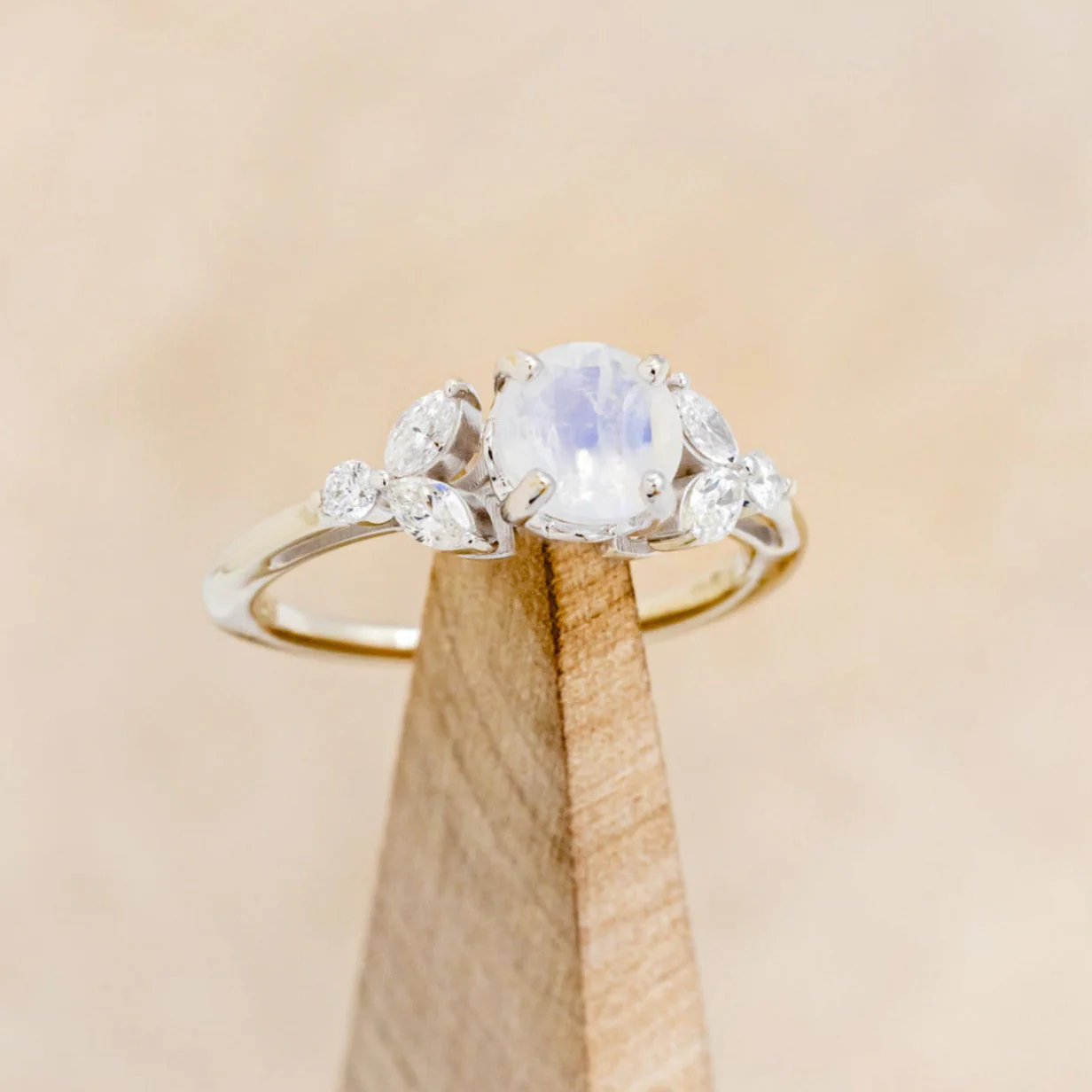 "BLOSSOM" - ROUND CUT ENGAGEMENT RING WITH DIAMOND ACCENTS - Image 6