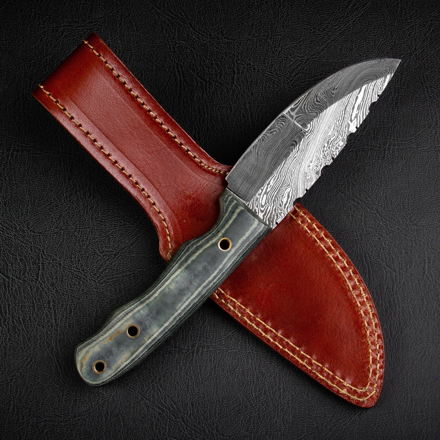 "BOWIE" - DAMASCUS STEEL KNIFE by Forseti Steel™ - Image 4