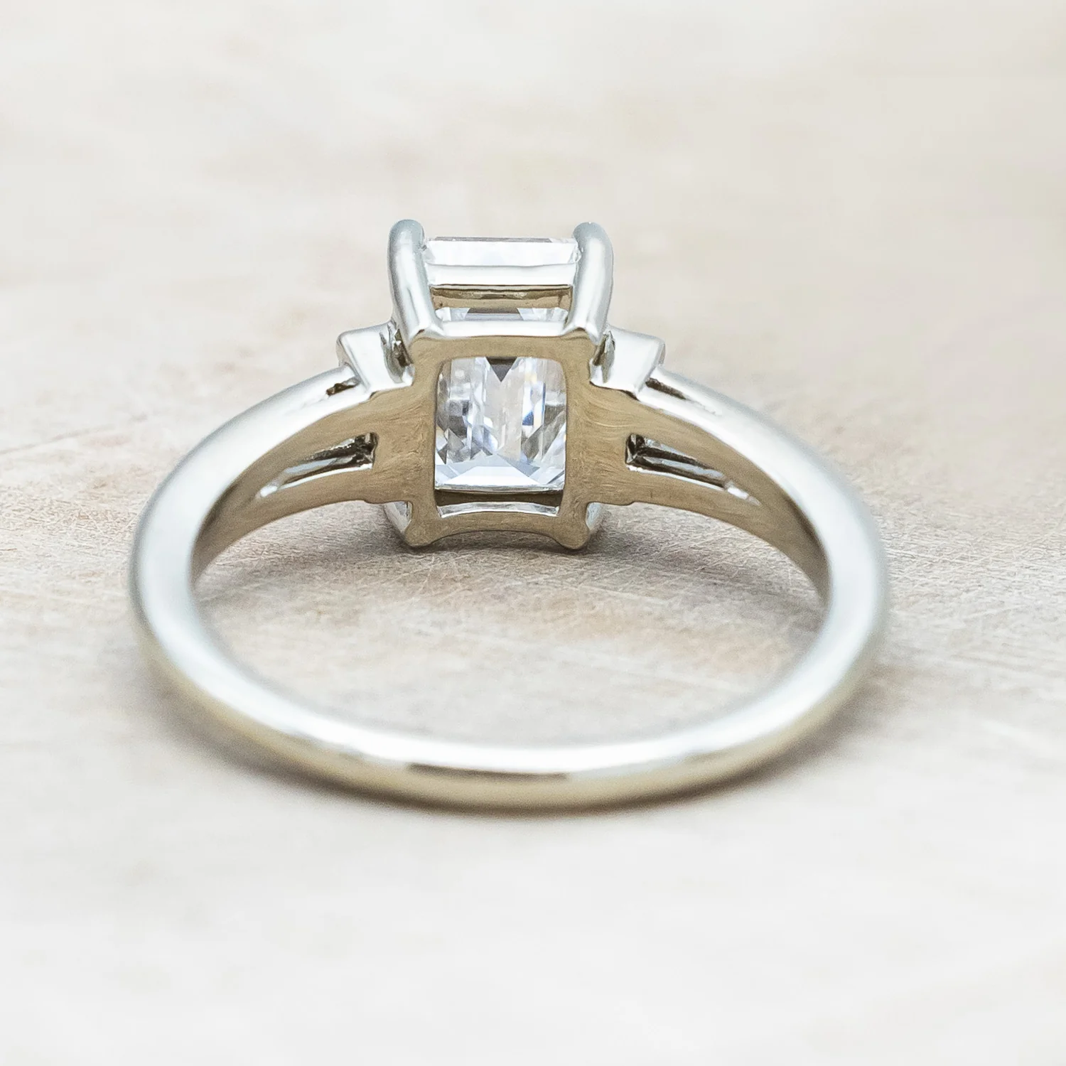 ONE-OF-A-KIND - "CORELLA" - EMERALD CUT LAB-GROWN DIAMOND ENGAGEMENT RING WITH DIAMOND ACCENTS - Image 5