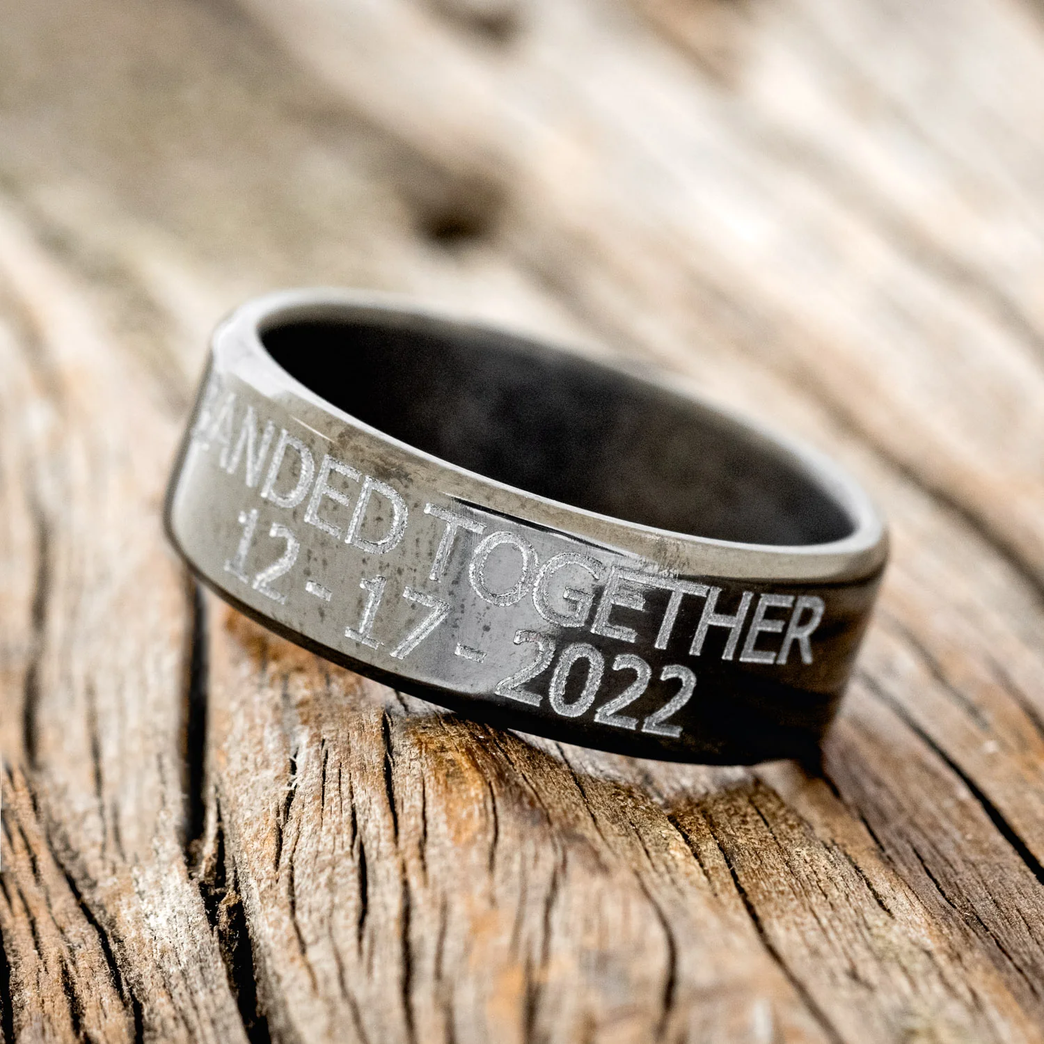 CUSTOM ENGRAVED "DUCK BAND" WEDDING RING - Image 7