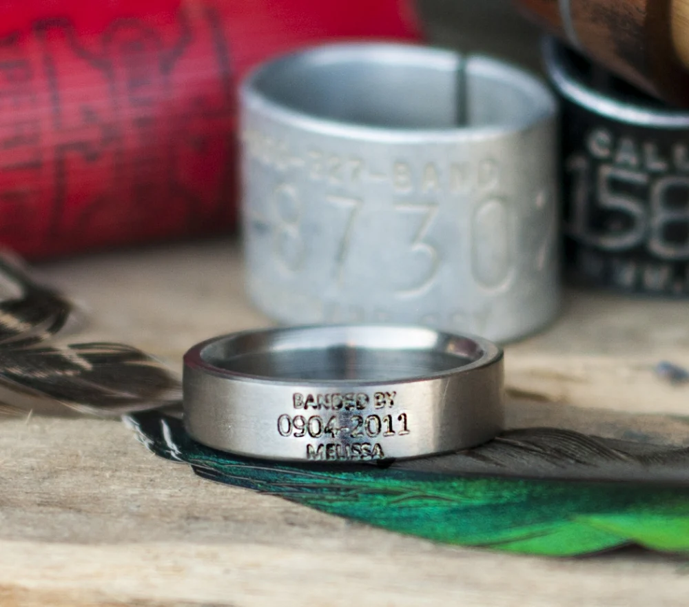 CUSTOM ENGRAVED "DUCK BAND" WEDDING RING - Image 9