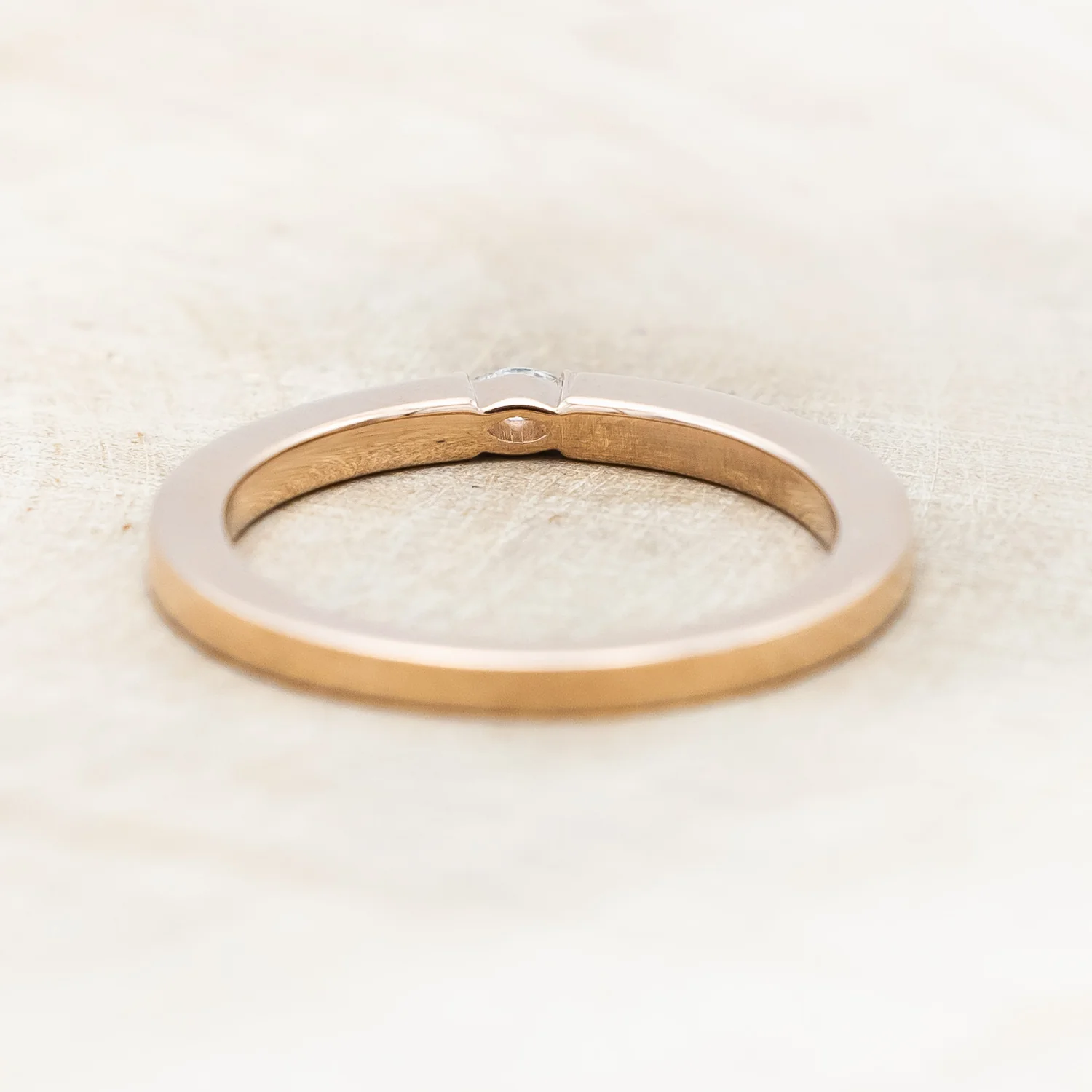 "ELBA" - MARQUISE CUT MOISSANITE ENGAGEMENT RING WITH TURQUOISE INLAYS - Image 4