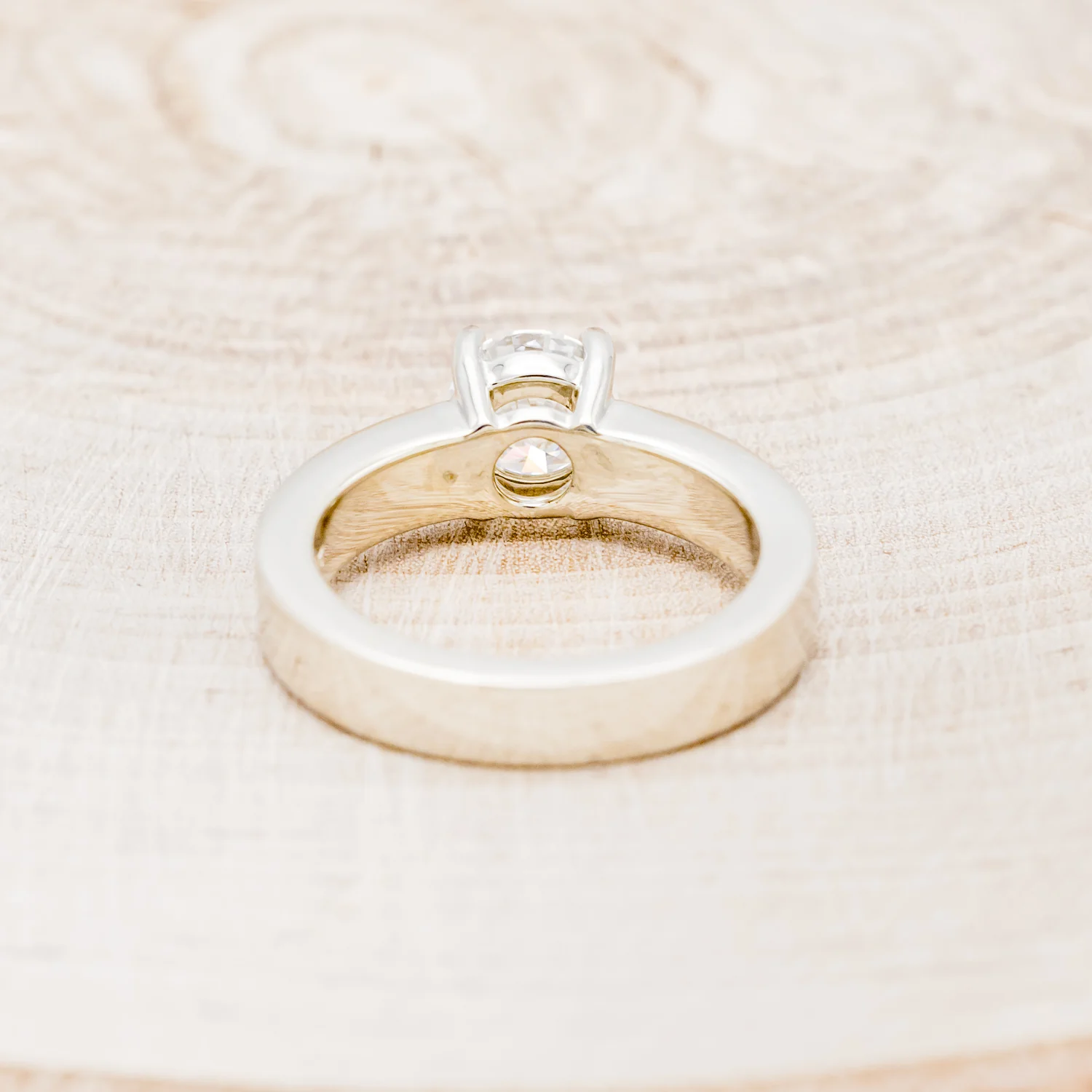 "EOTA" - MOISSANITE ENGAGEMENT RING WITH HAND CRUSHED TURQUOISE INLAYS - Image 5