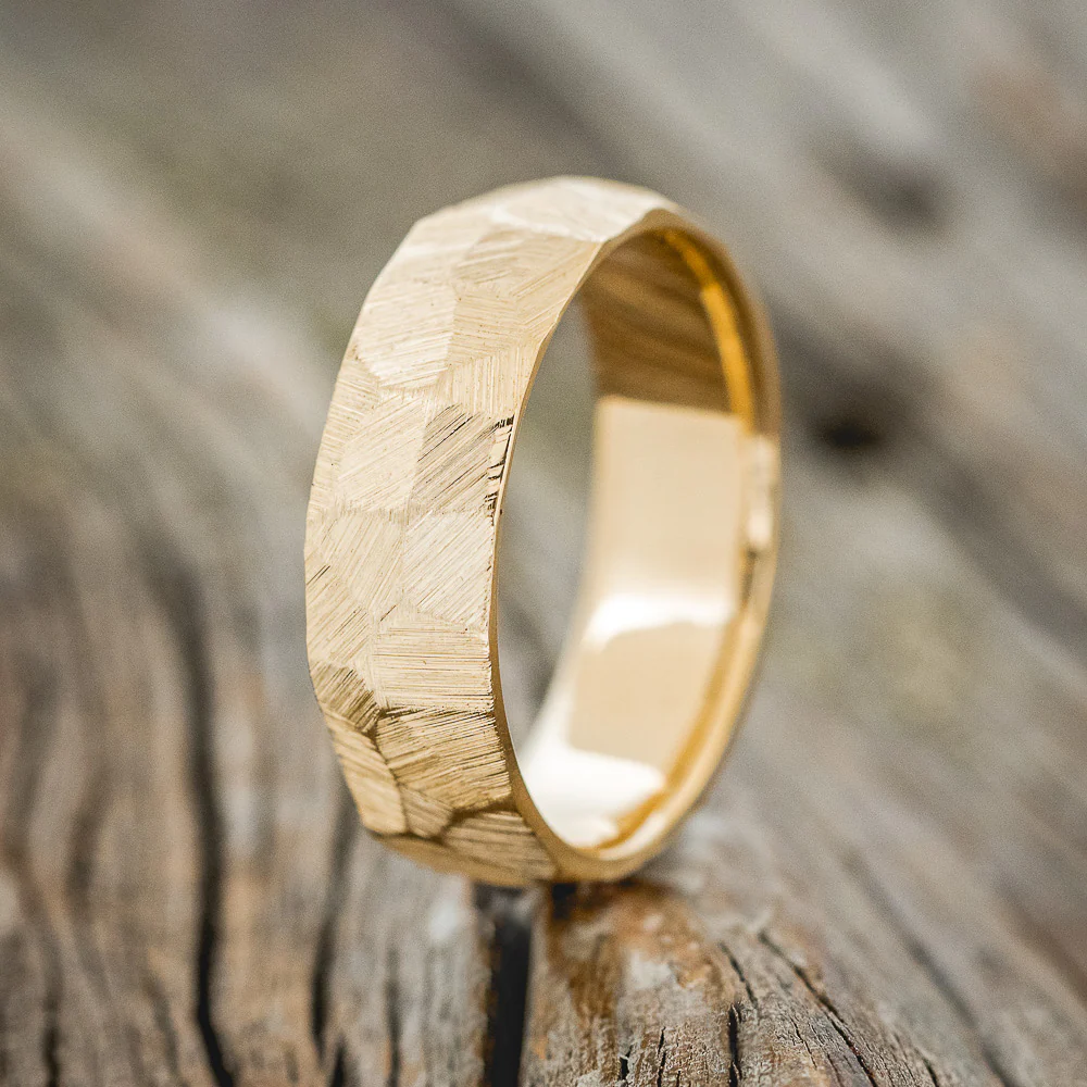 FACETED BLACK ZIRCONIUM RING WITH A TEXTURED FINISH - Image 11