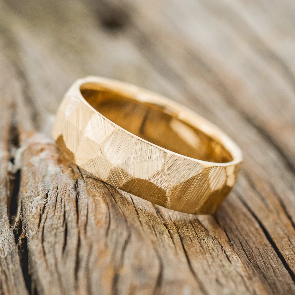 FACETED BLACK ZIRCONIUM RING WITH A TEXTURED FINISH - Image 12