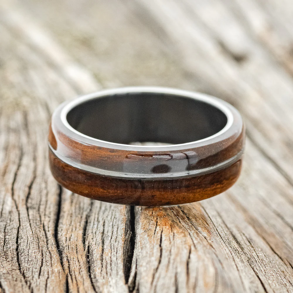"GOLDEN" - IRONWOOD WEDDING RING - Image 3