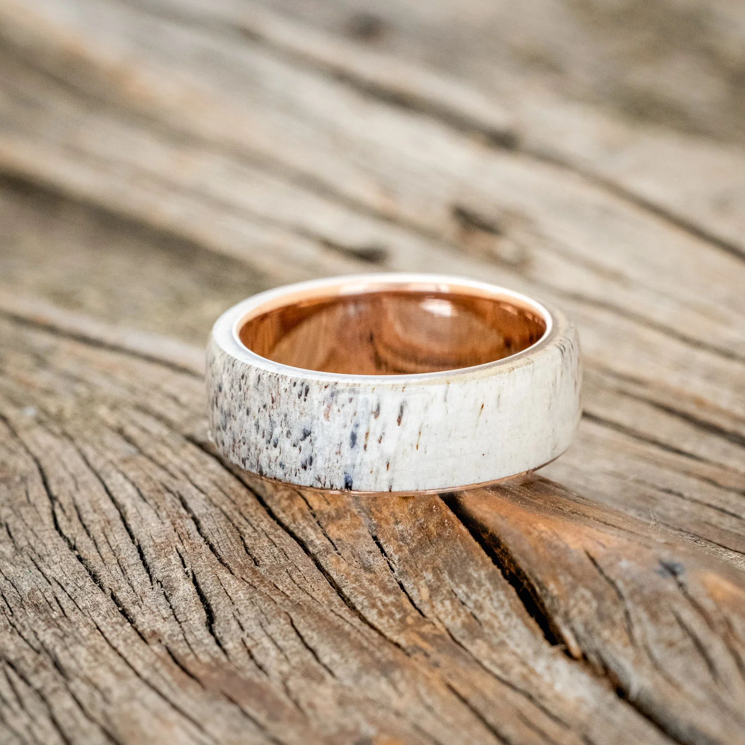 "HAVEN" - ANTLER WEDDING BAND - Image 16