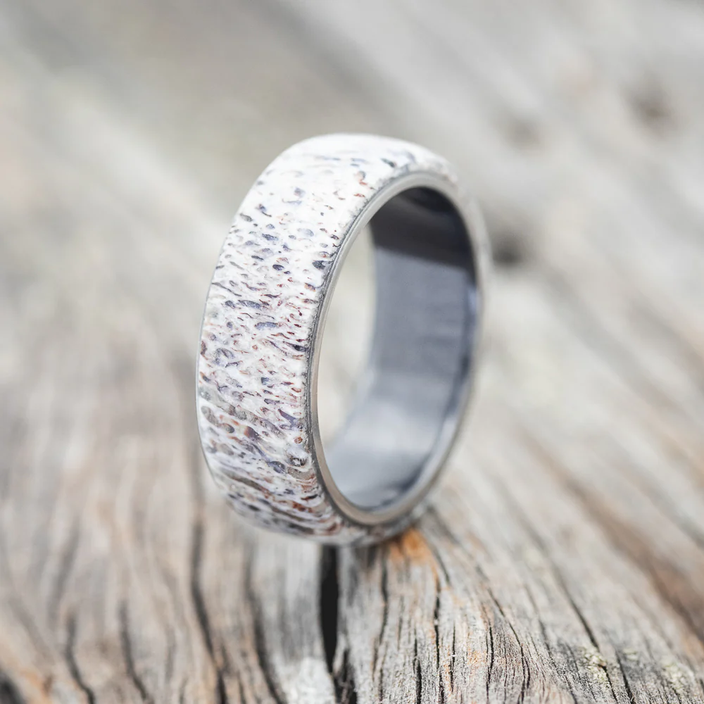 "HAVEN" - ANTLER WEDDING BAND - Image 4