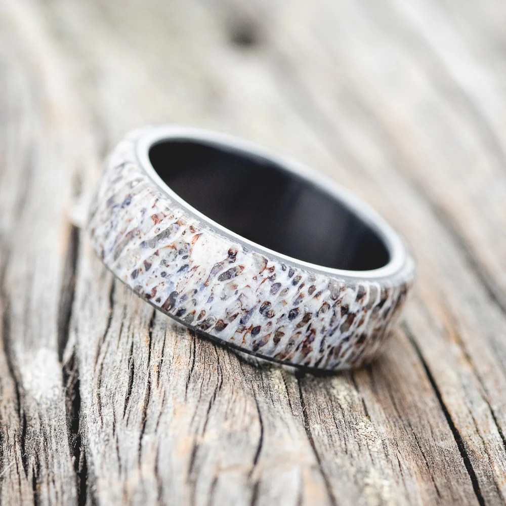 "HAVEN" - ANTLER WEDDING BAND - Image 5