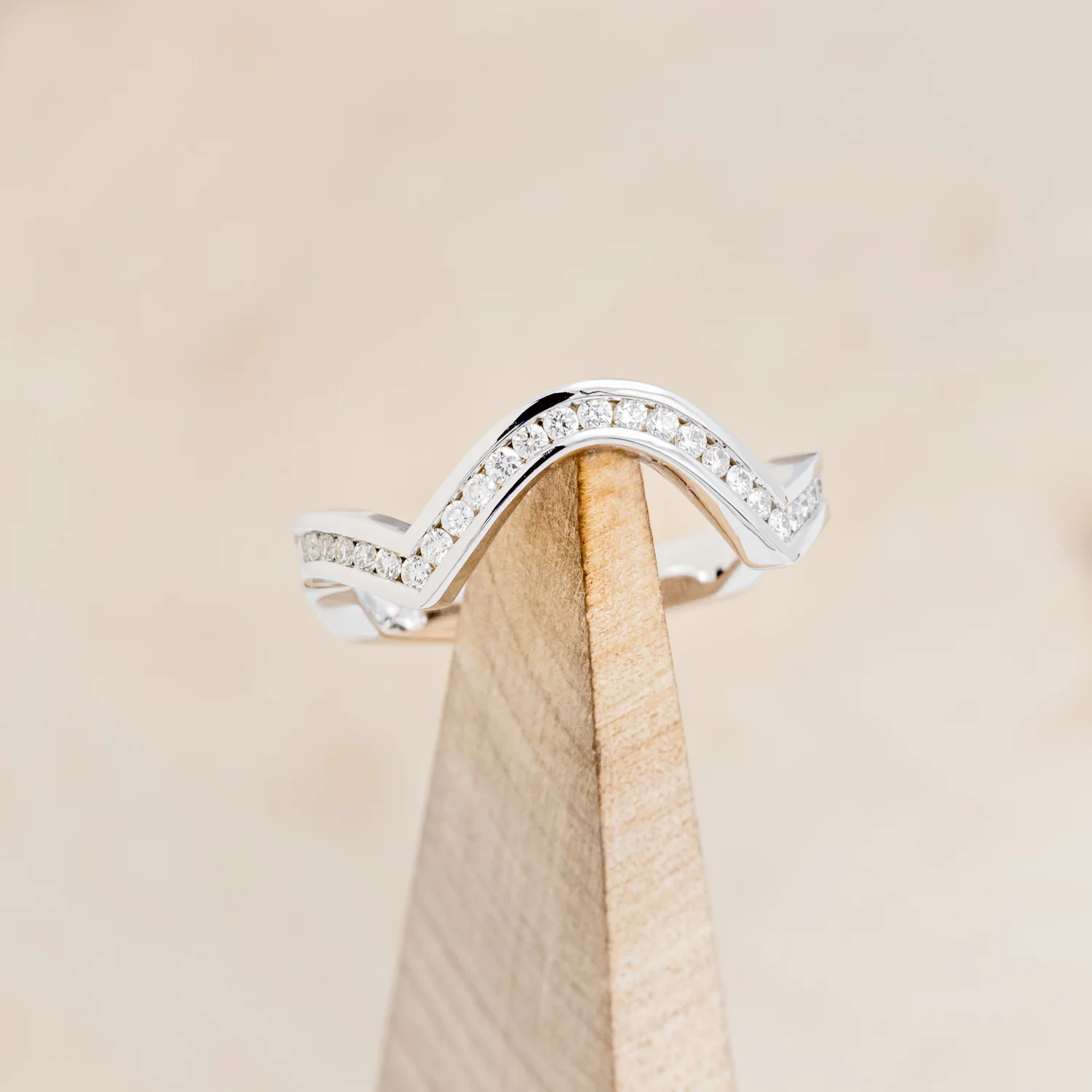 "HELIX" - PRINCESS CUT MOISSANITE ENGAGEMENT RING WITH TURQUOISE INLAYS & A DIAMOND TRACER - Image 12