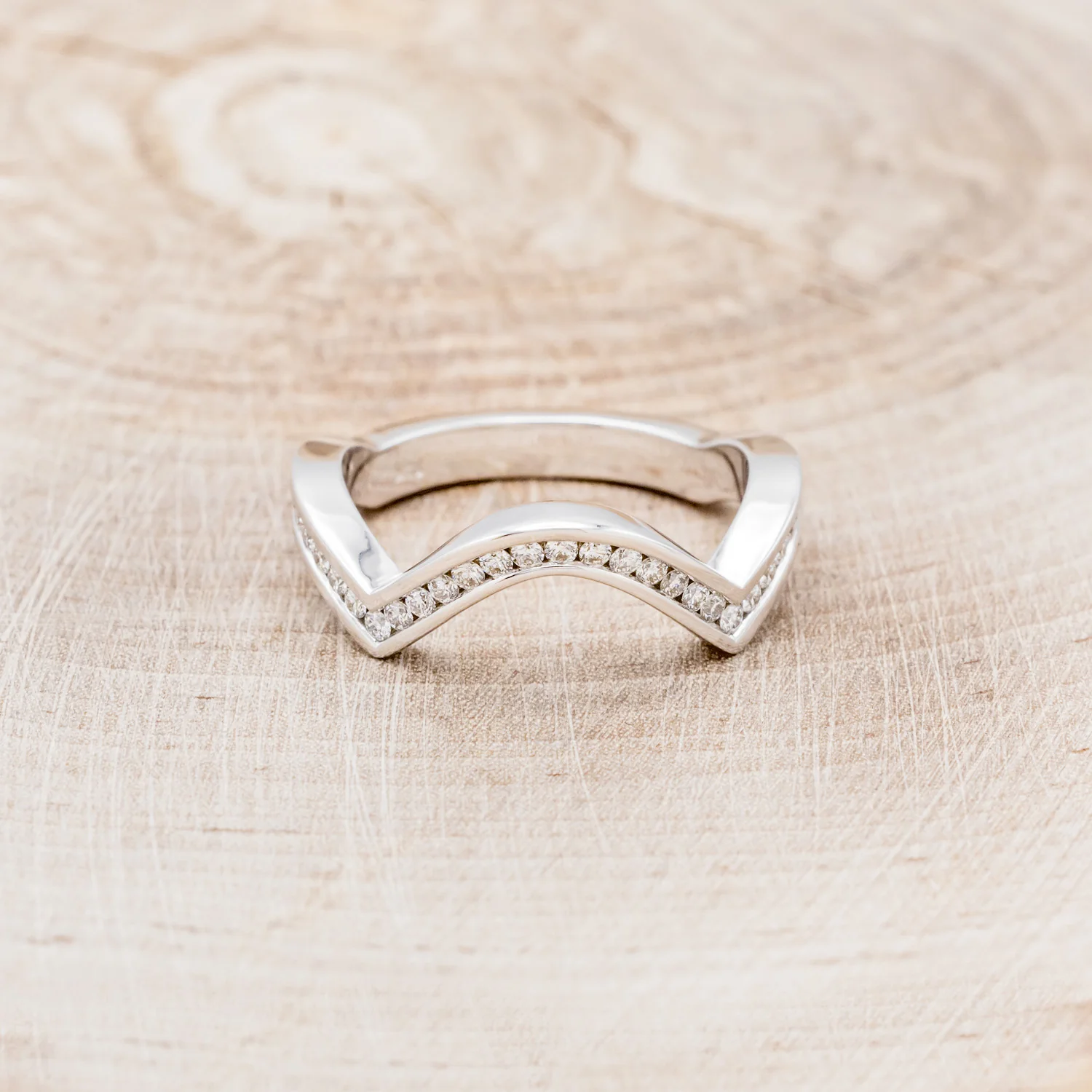 "HELIX" - PRINCESS CUT MOISSANITE ENGAGEMENT RING WITH TURQUOISE INLAYS & A DIAMOND TRACER - Image 13