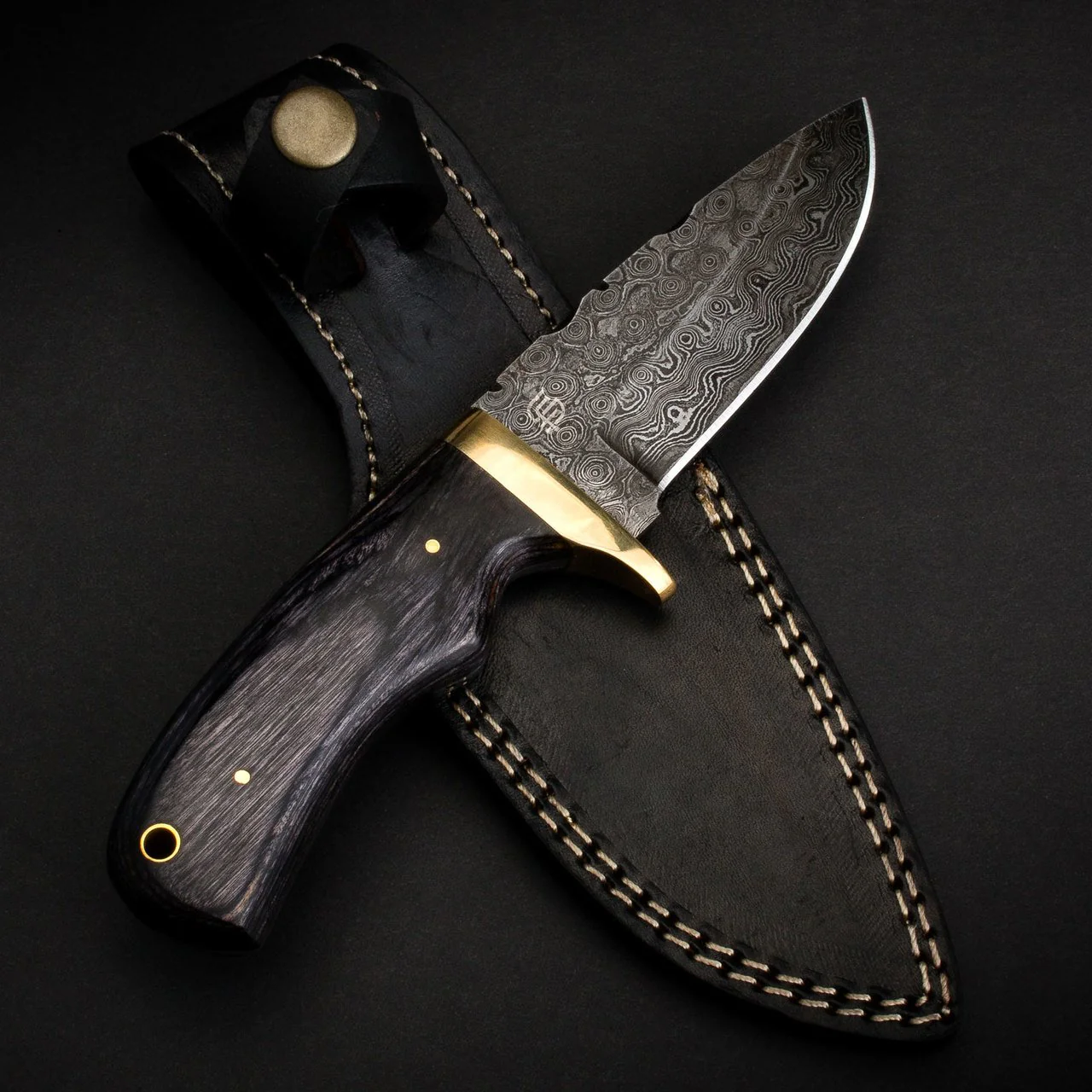"JIM BAKER" - HANDMADE DAMASCUS STEEL SKINNER KNIFE by Forseti Steel™ - Image 3