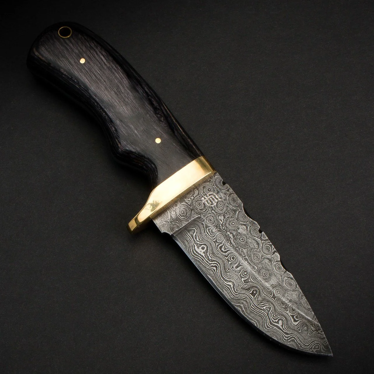 "JIM BAKER" - HANDMADE DAMASCUS STEEL SKINNER KNIFE by Forseti Steel™ - Image 4