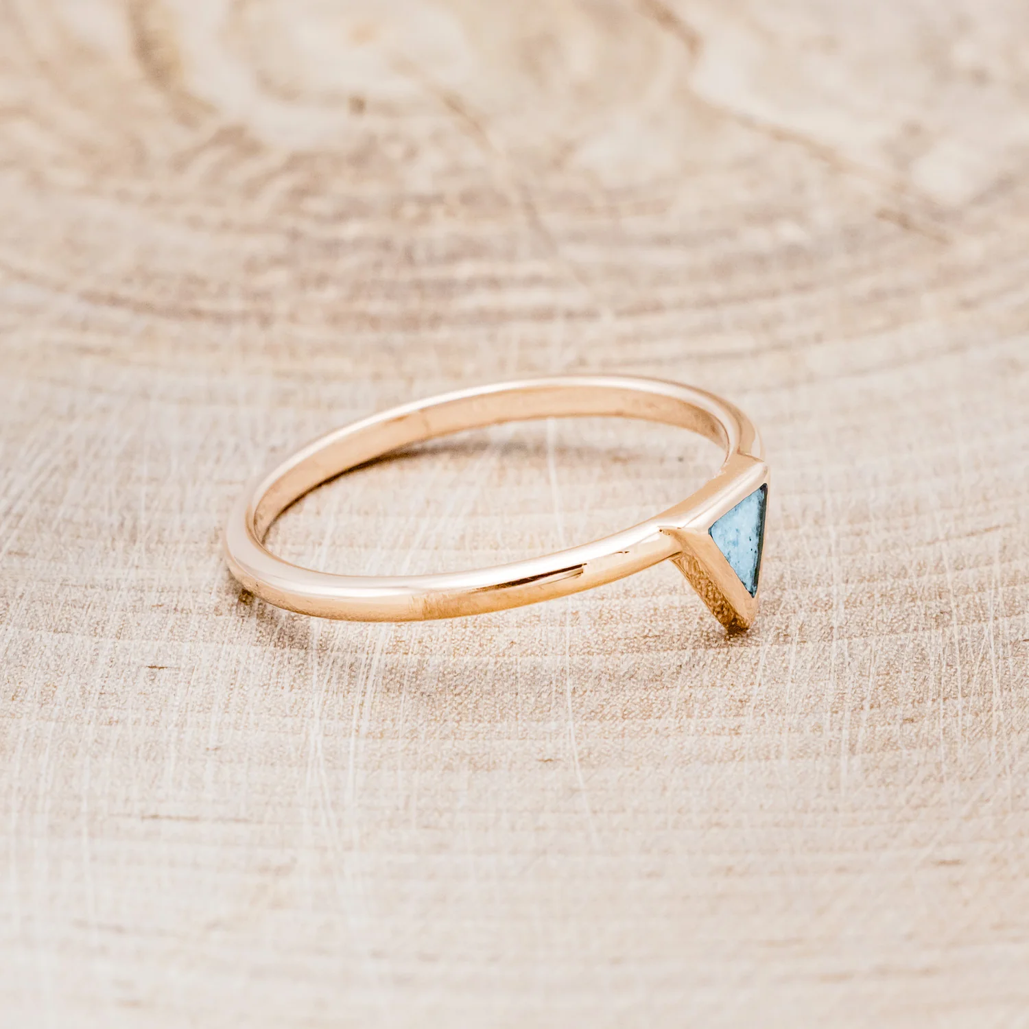 "MERA" - CRUSHED TURQUOISE STACKING BAND - Image 3