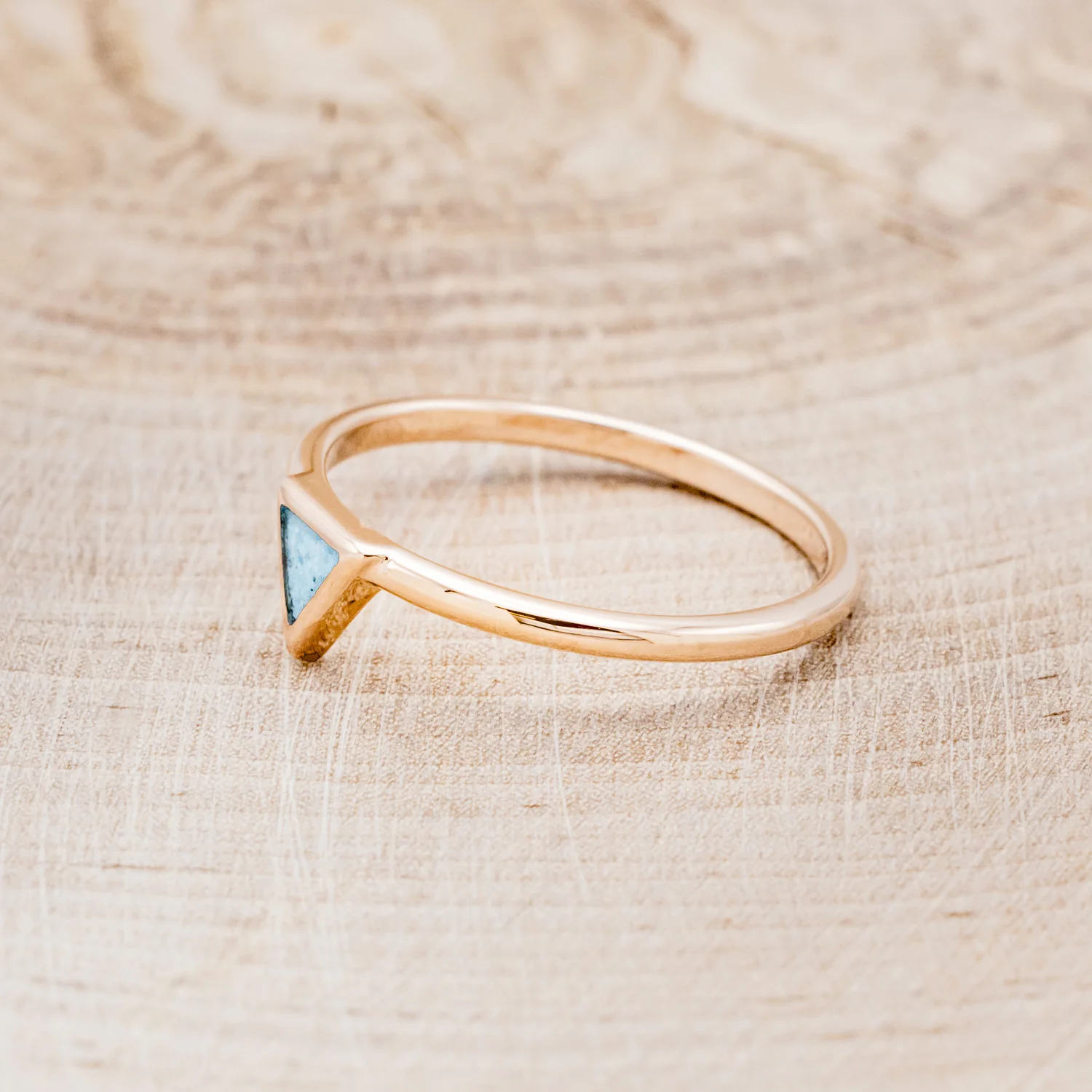 "MERA" - CRUSHED TURQUOISE STACKING BAND - Image 4