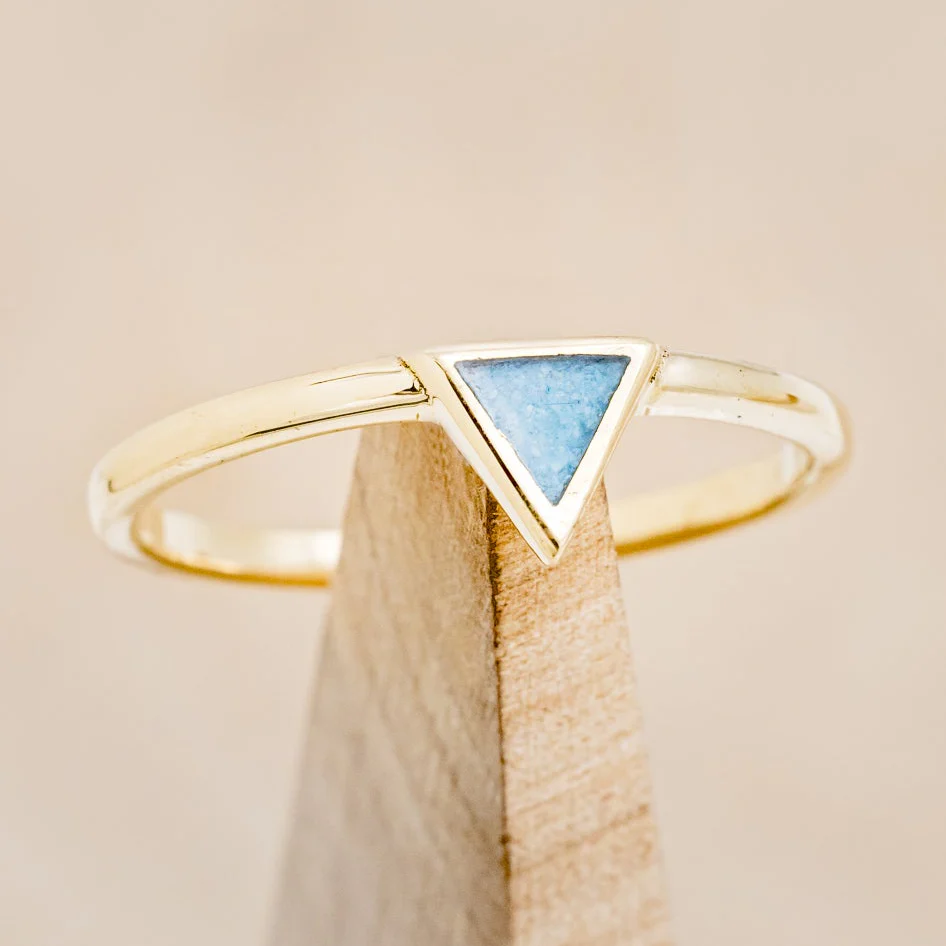 "MERA" - CRUSHED TURQUOISE STACKING BAND - Image 7