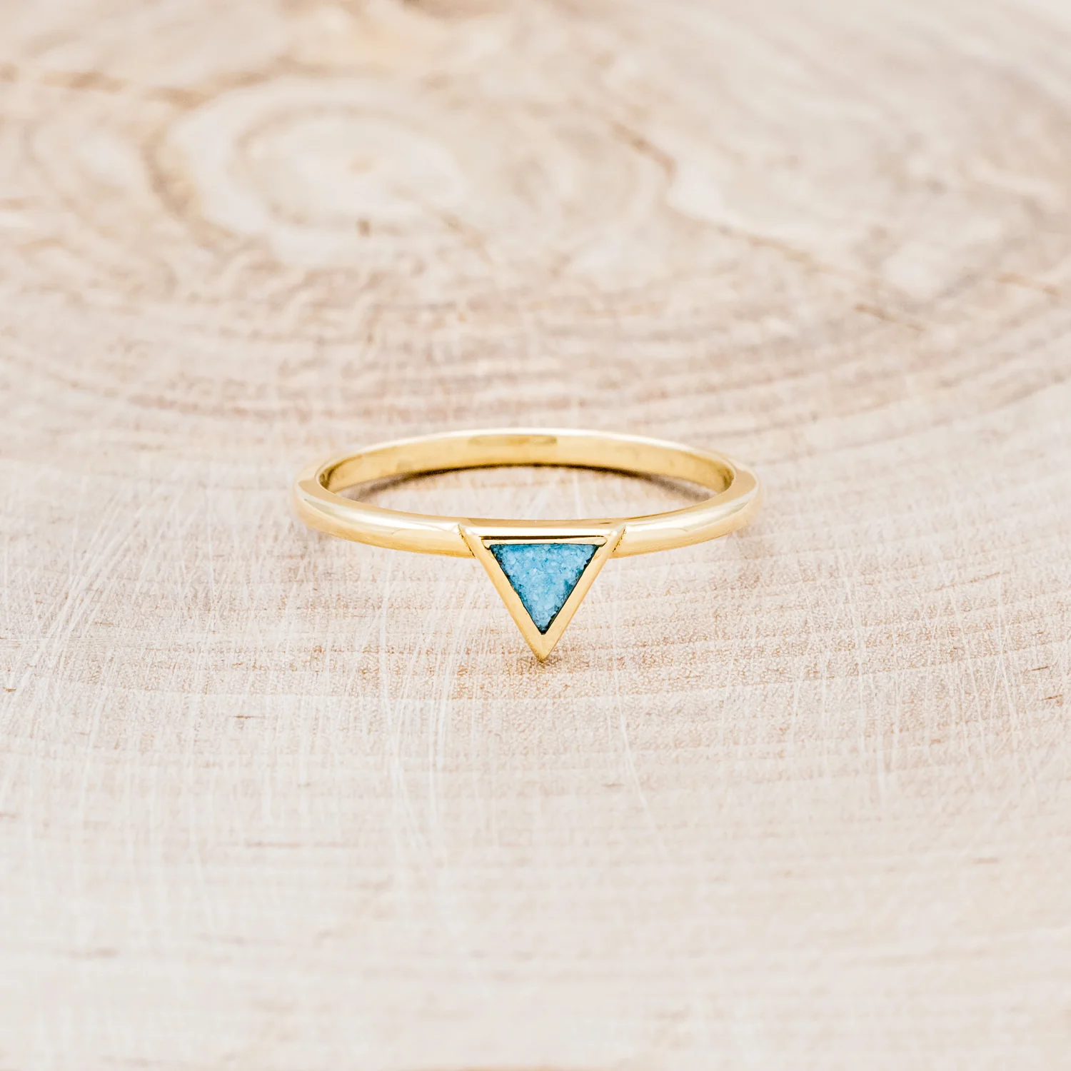 "MERA" - CRUSHED TURQUOISE STACKING BAND - Image 8