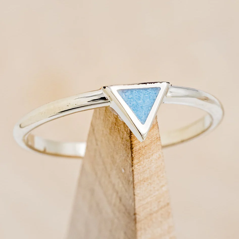 "MERA" - CRUSHED TURQUOISE STACKING BAND - Image 9