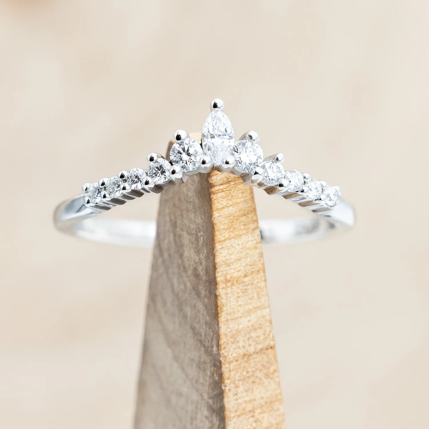 ONE-OF-A-KIND - "SAGE" - KITE CUT OREGON SUNSTONE ENGAGEMENT RING WITH DIAMOND ACCENTS & TRACER - Image 11