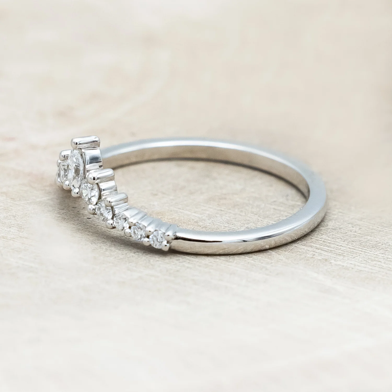 ONE-OF-A-KIND - "SAGE" - KITE CUT OREGON SUNSTONE ENGAGEMENT RING WITH DIAMOND ACCENTS & TRACER - Image 13