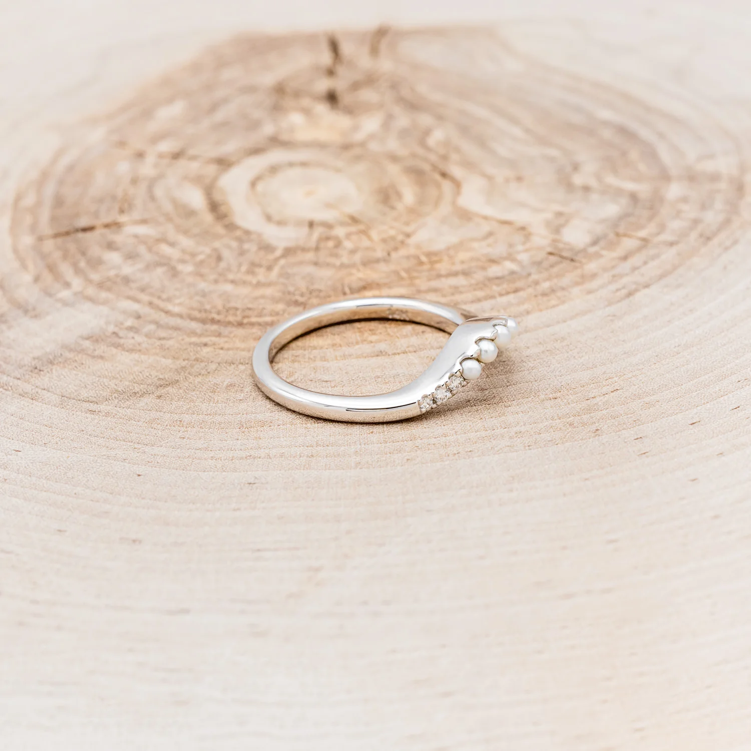 "ARABELLA" - 14K GOLD TRACER WITH PEARL & DIAMOND ACCENTS - Image 8