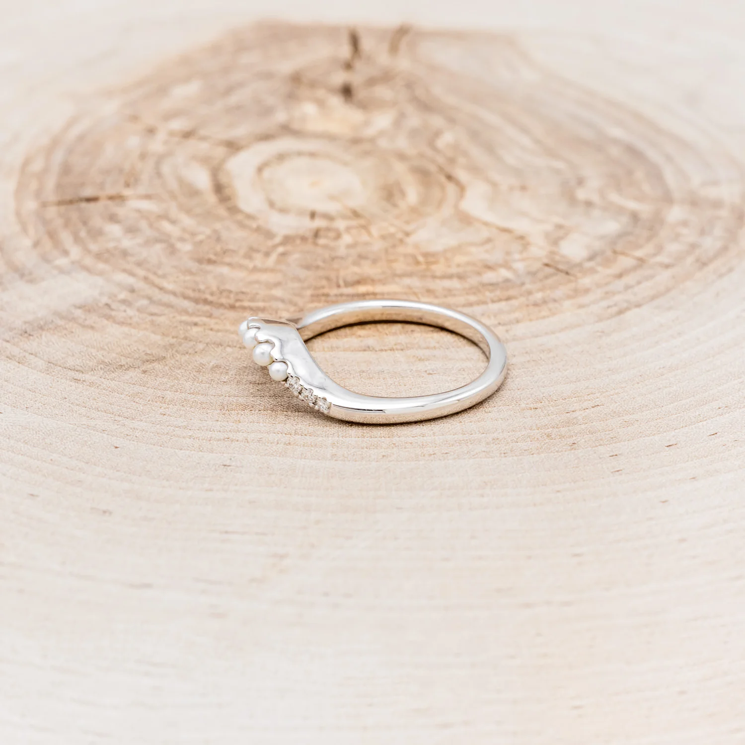 "ARABELLA" - 14K GOLD TRACER WITH PEARL & DIAMOND ACCENTS - Image 9