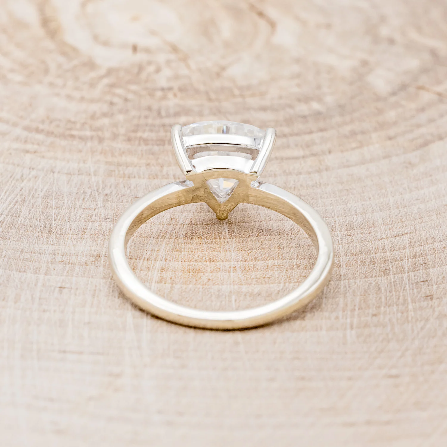 "PIPER" - TRILLION CUT MOISSANITE ENGAGEMENT RING WITH DIAMOND ACCENTS - Image 11